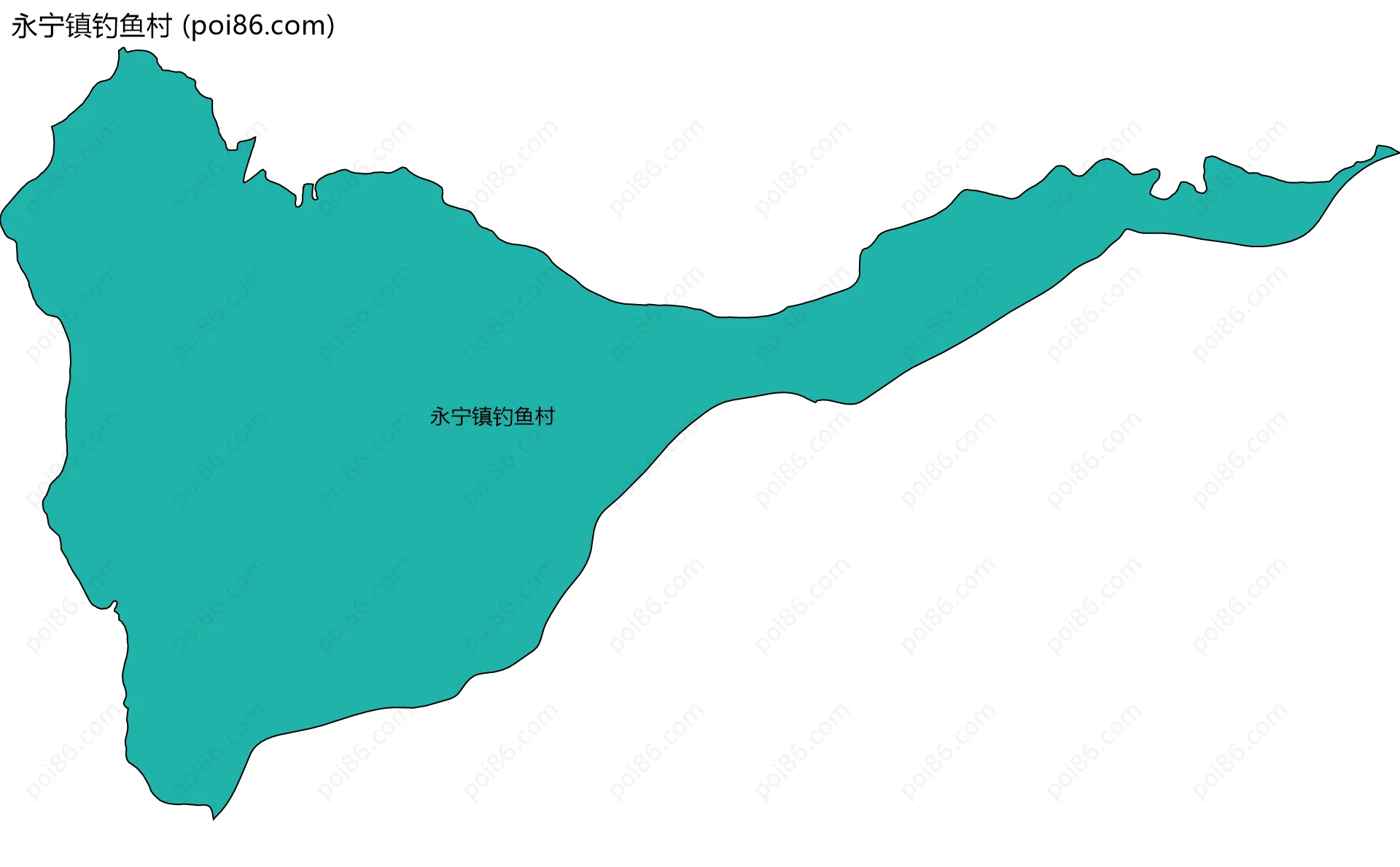 永宁镇钓鱼村边界地图