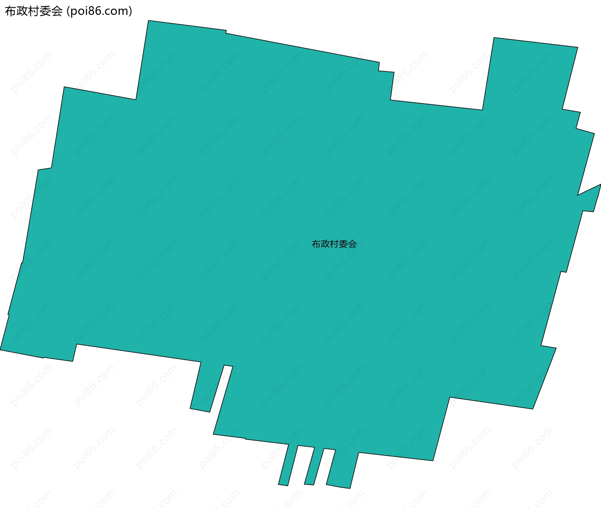 布政村委会边界地图