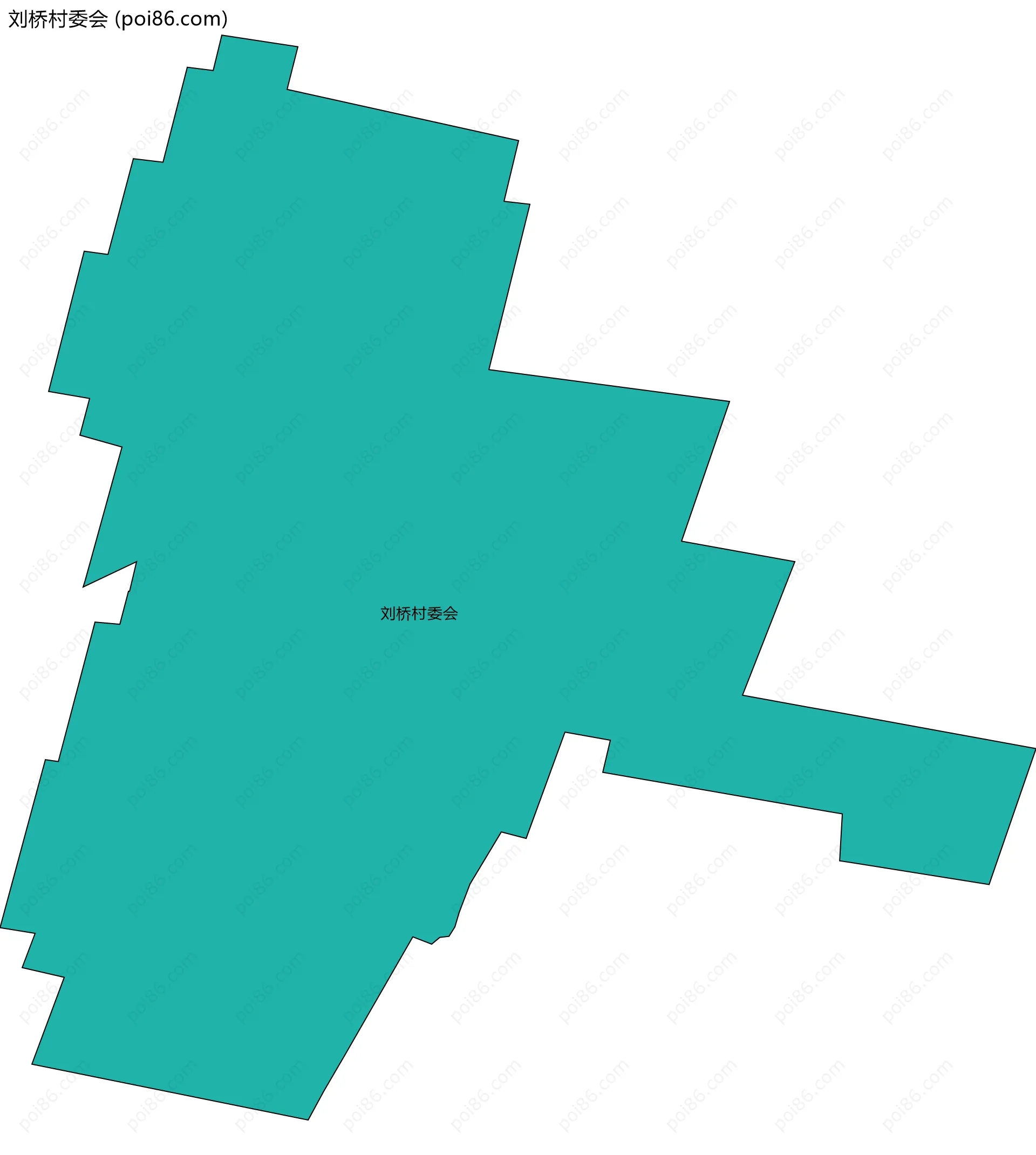 刘桥村委会边界地图