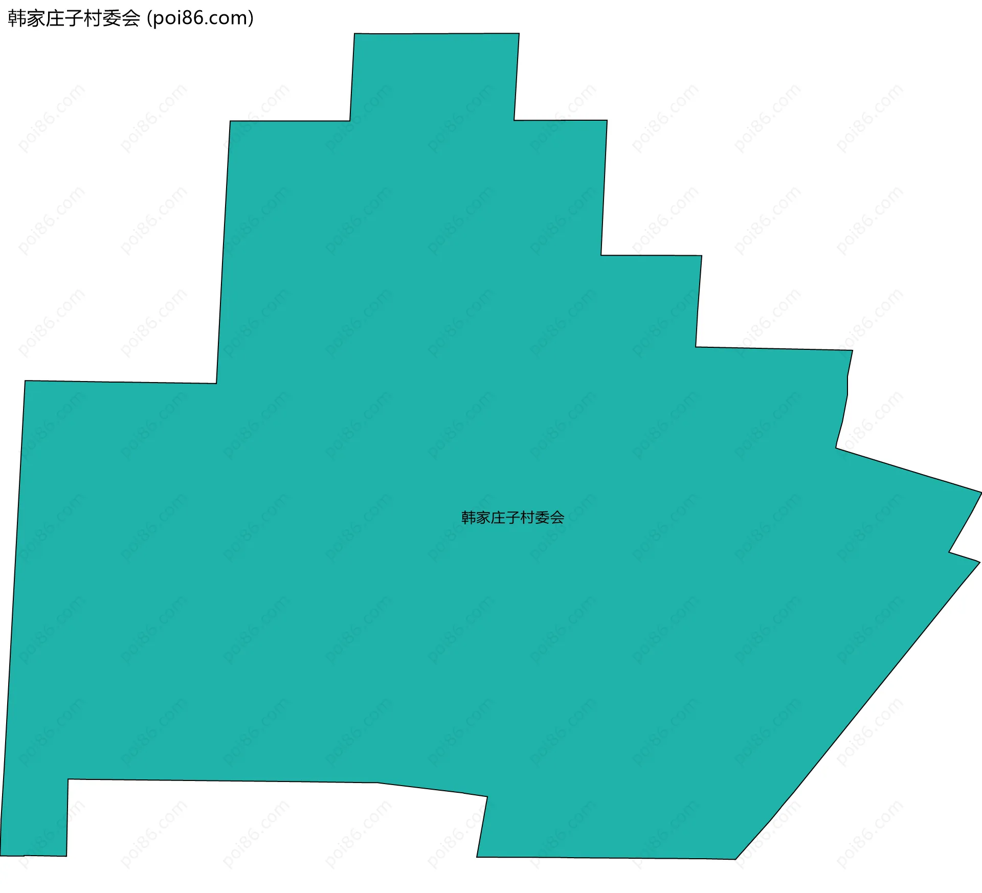 韩家庄子村委会边界地图
