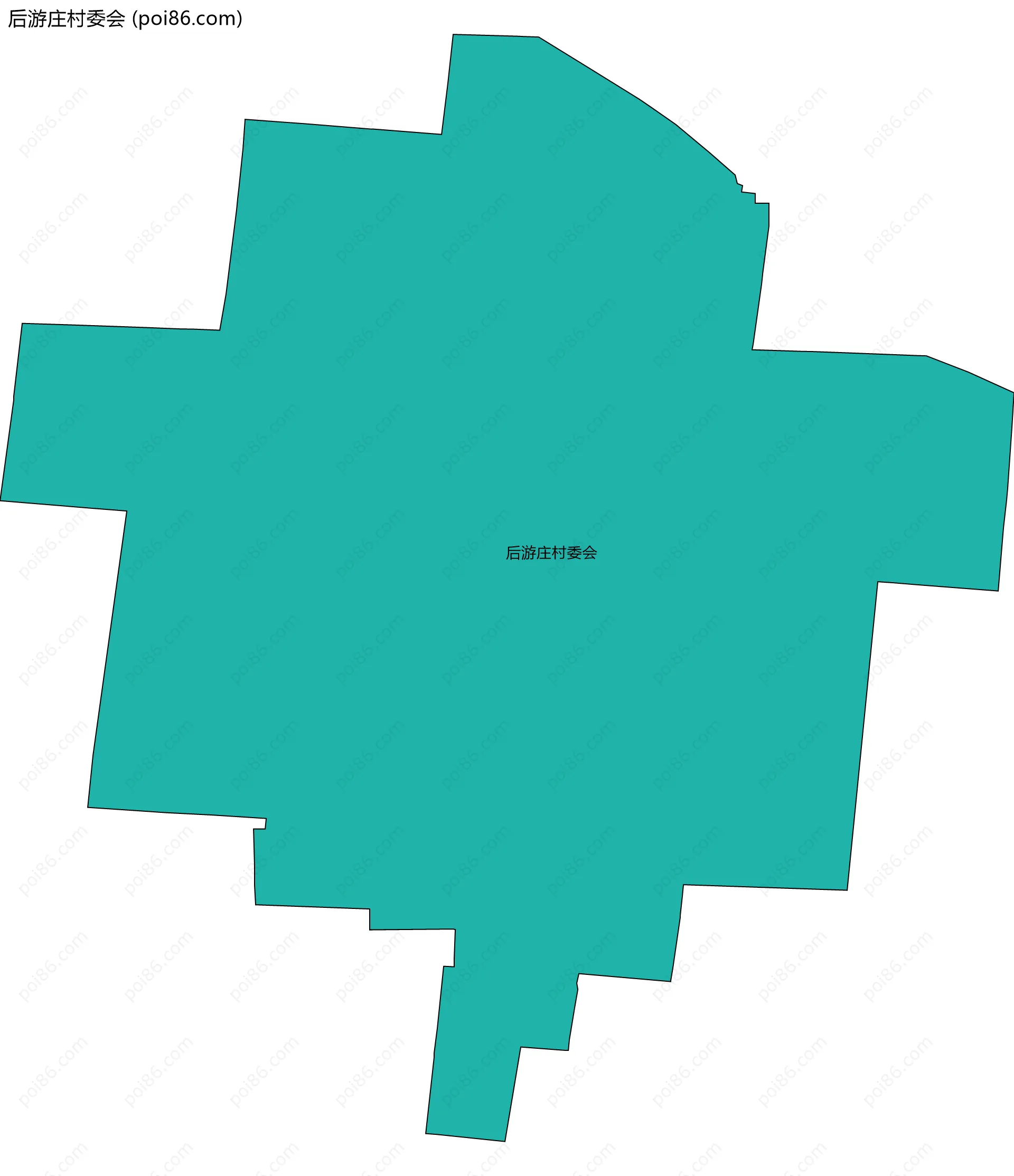 后游庄村委会边界地图