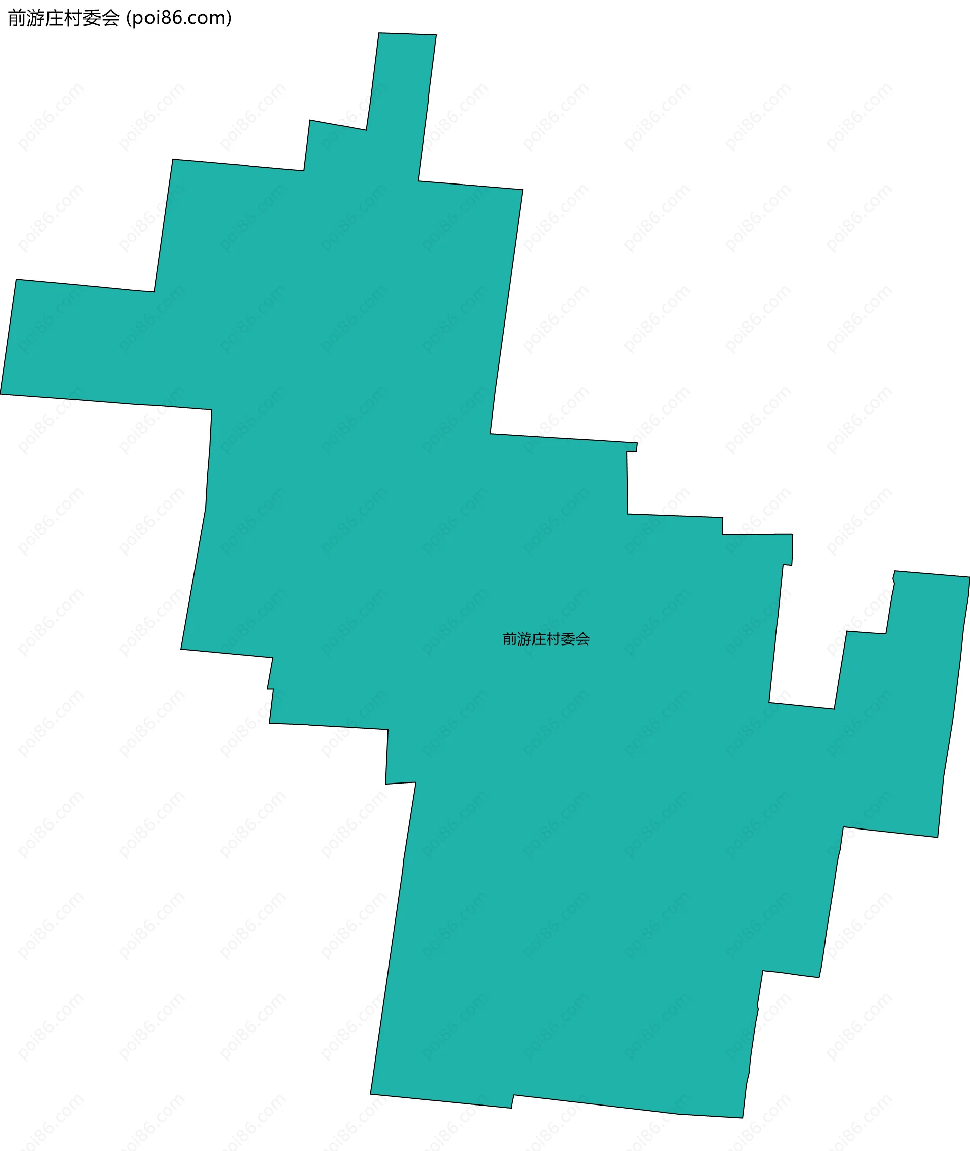 前游庄村委会边界地图