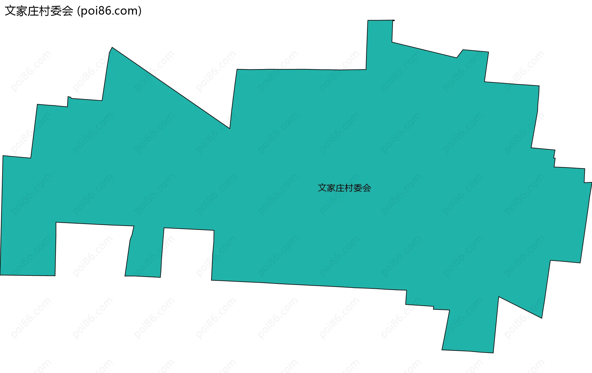 文家庄村委会边界地图
