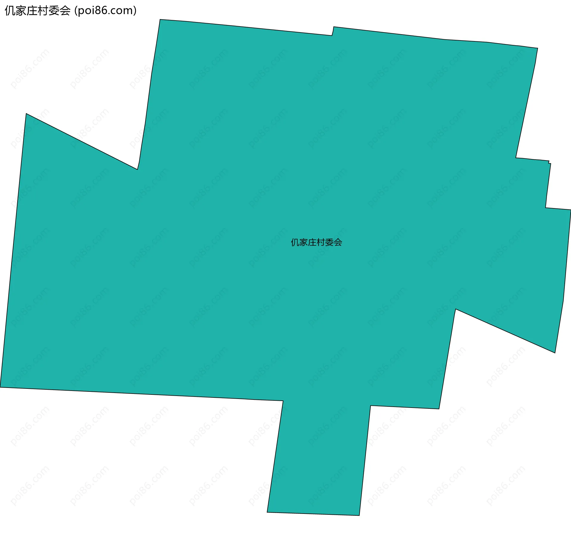 仉家庄村委会边界地图