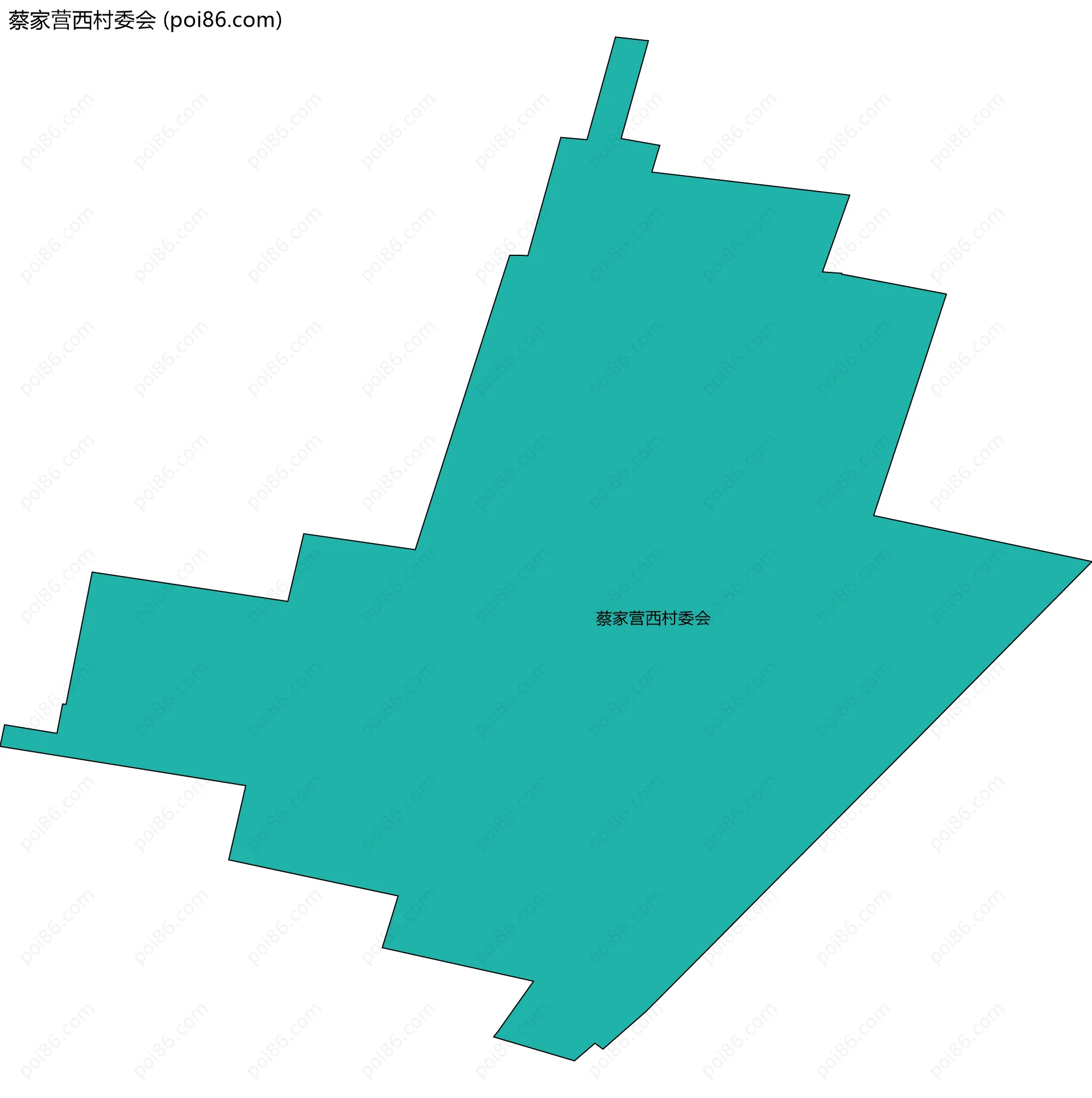 蔡家营西村委会边界地图