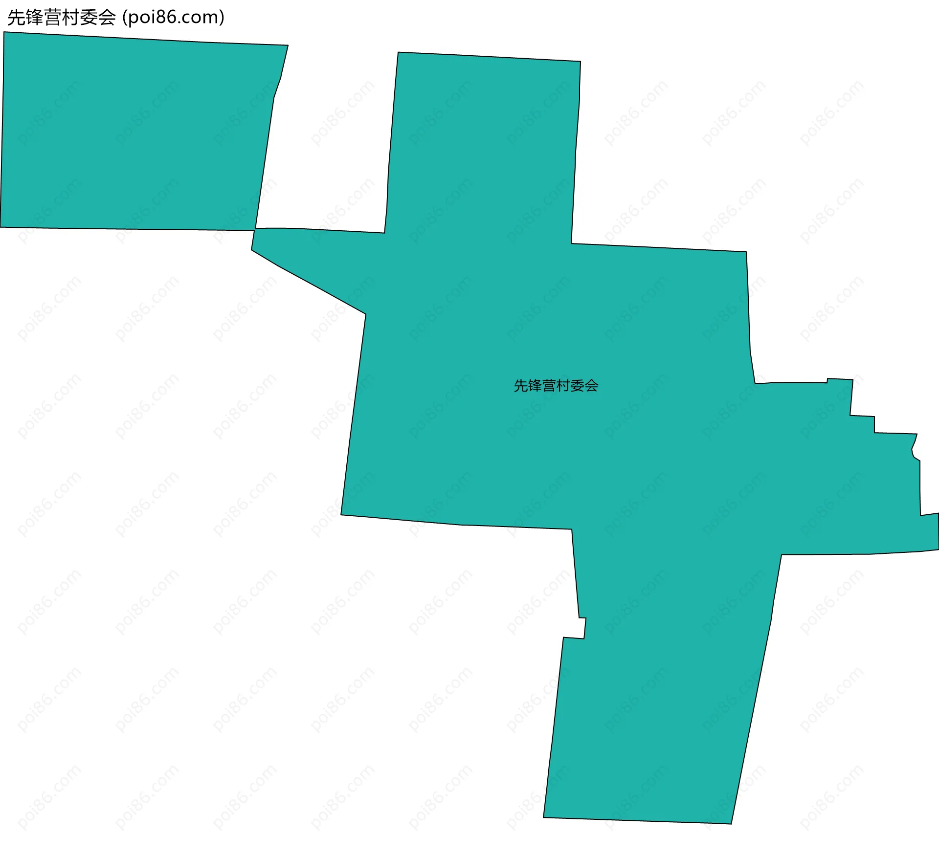 先锋营村委会边界地图