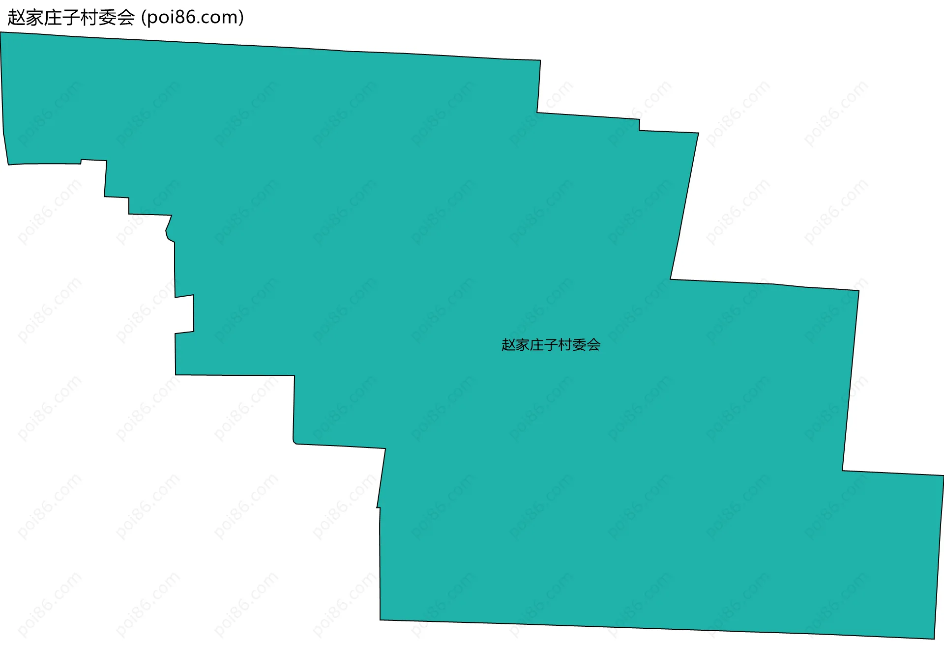 赵家庄子村委会边界地图