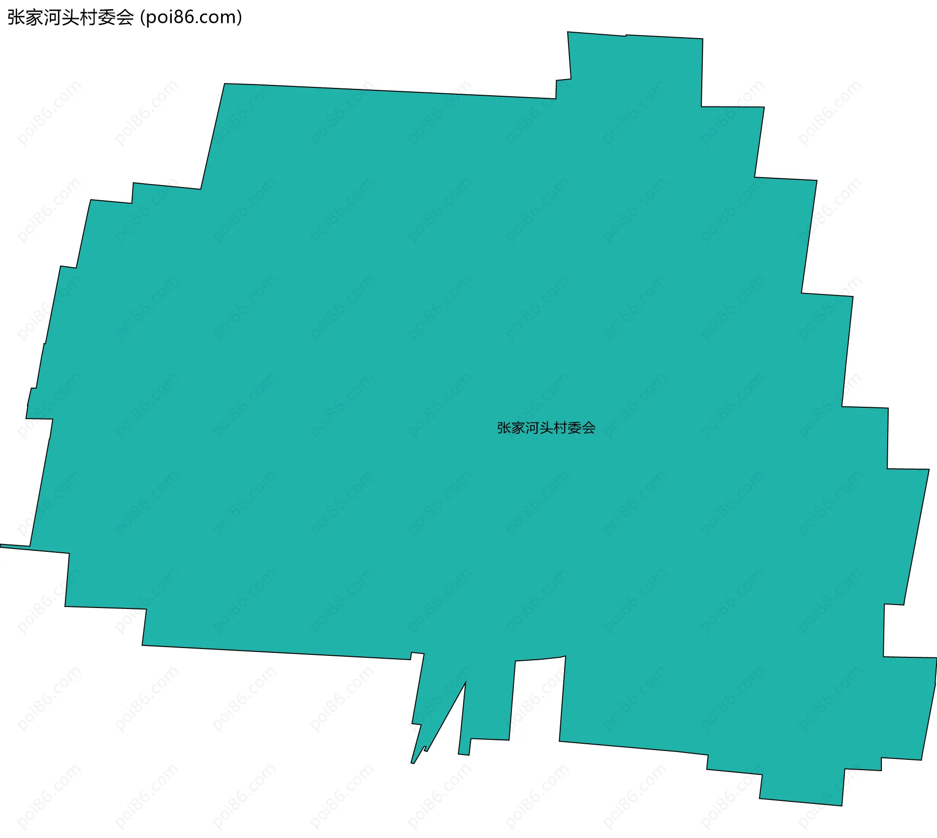 张家河头村委会边界地图