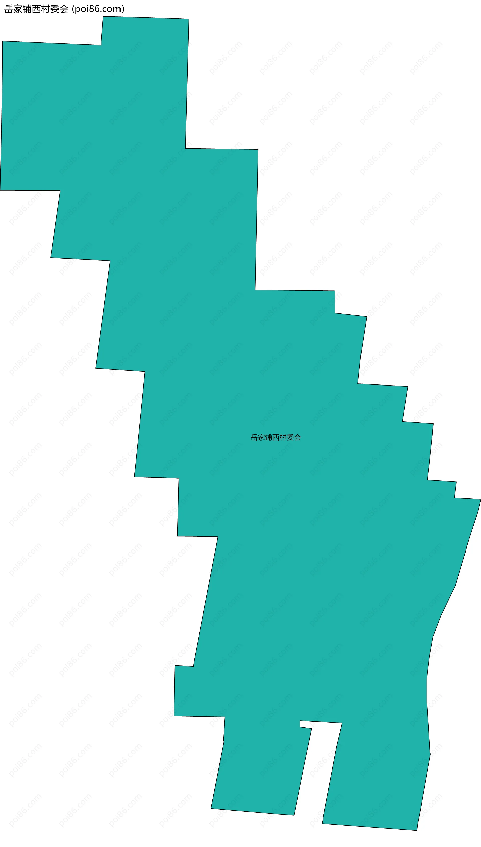 岳家铺西村委会边界地图