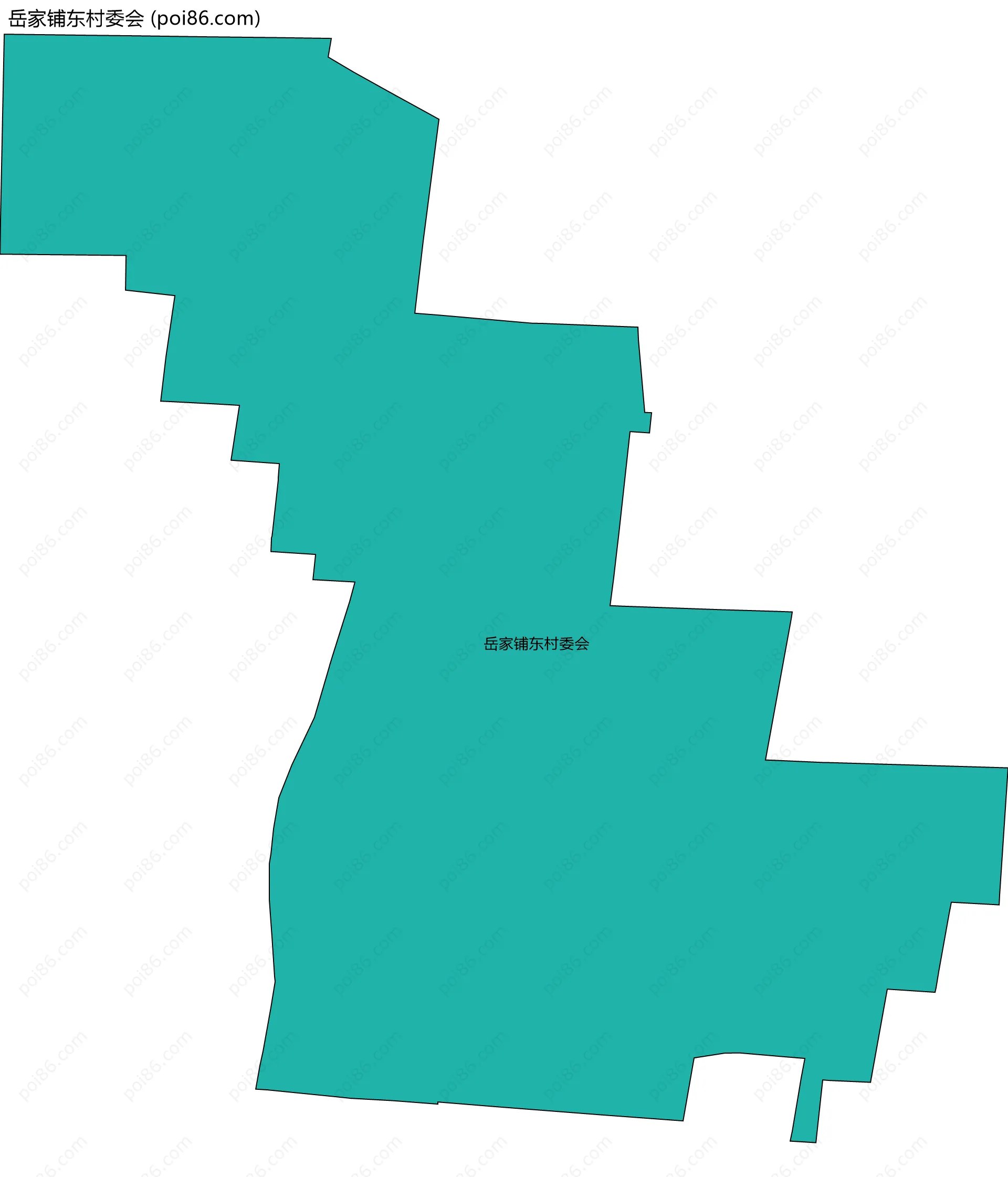 岳家铺东村委会边界地图