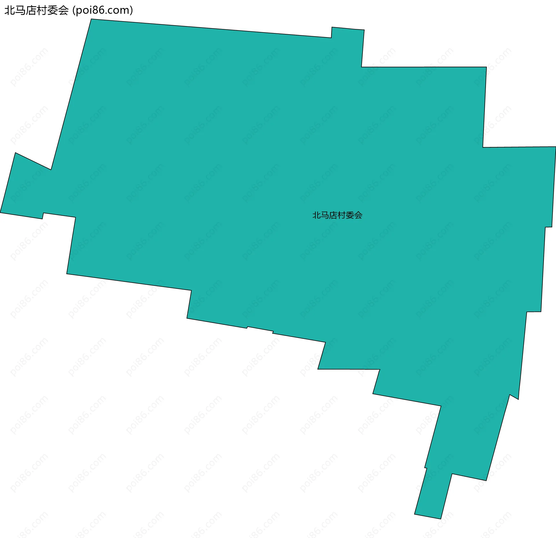 北马店村委会边界地图