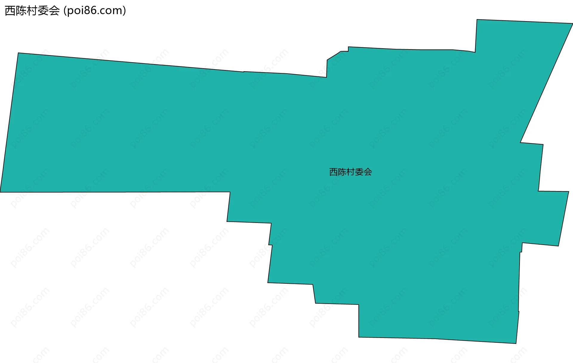 西陈村委会边界地图