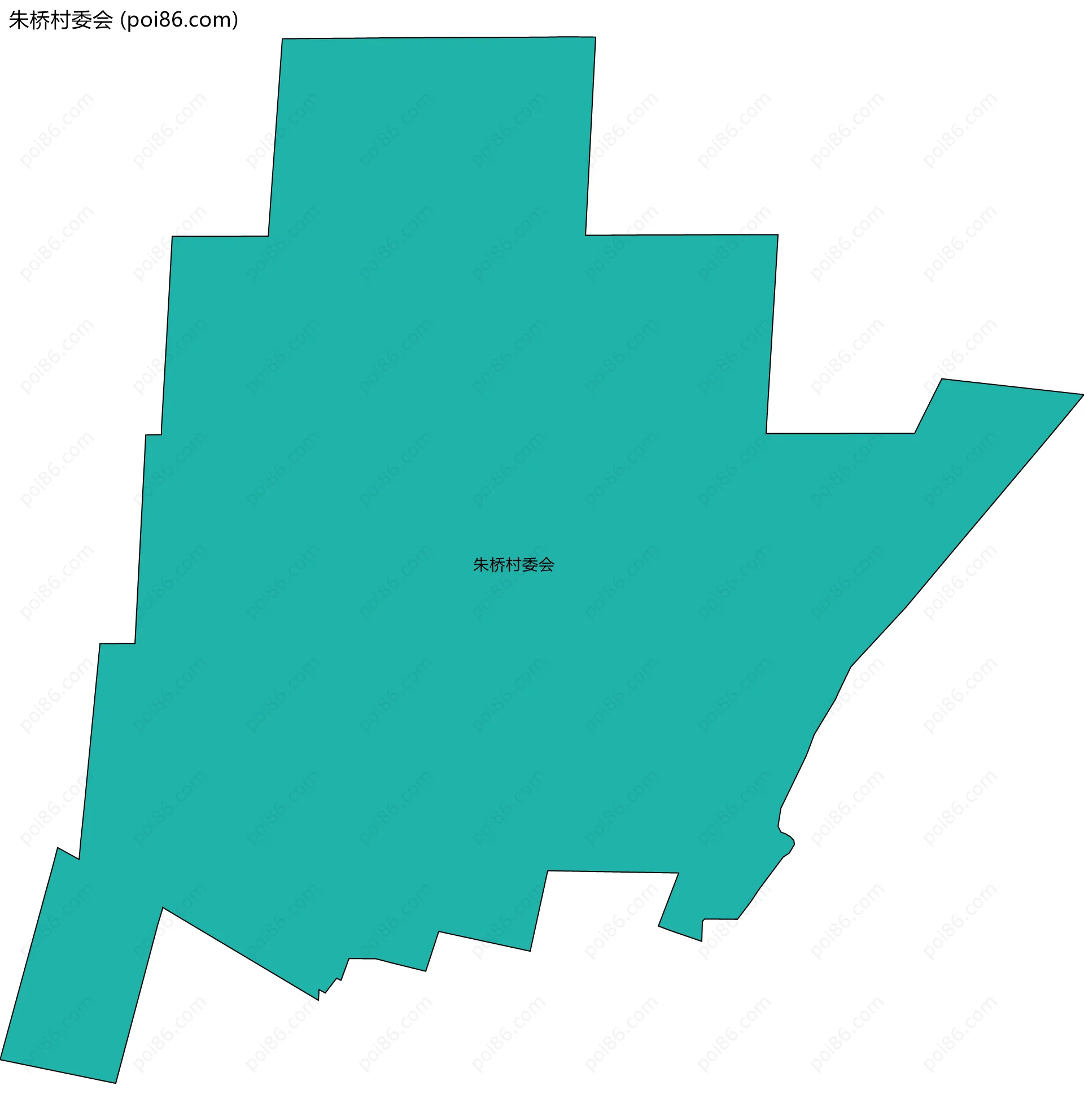 朱桥村委会边界地图