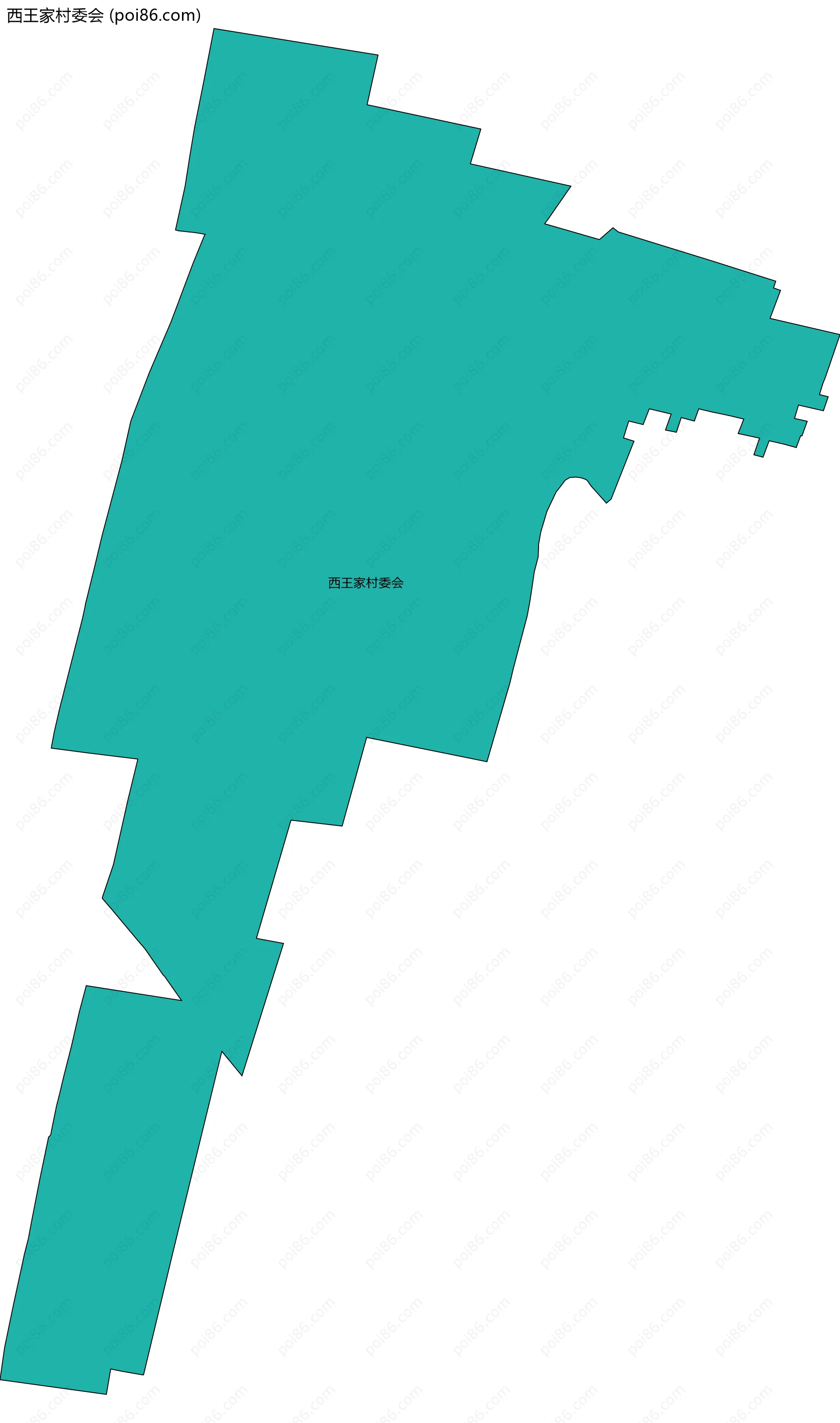 西王家村委会边界地图