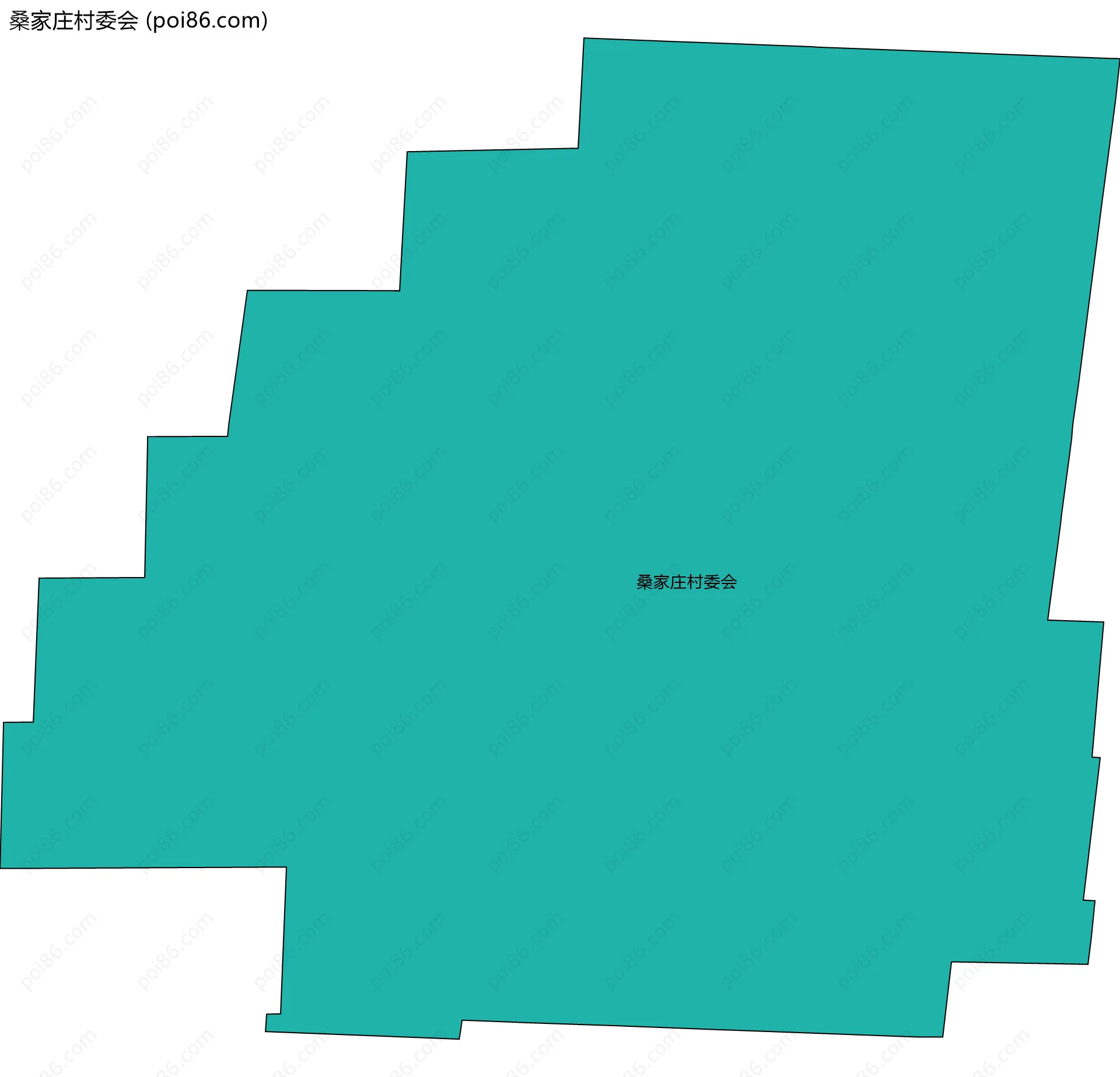 桑家庄村委会边界地图