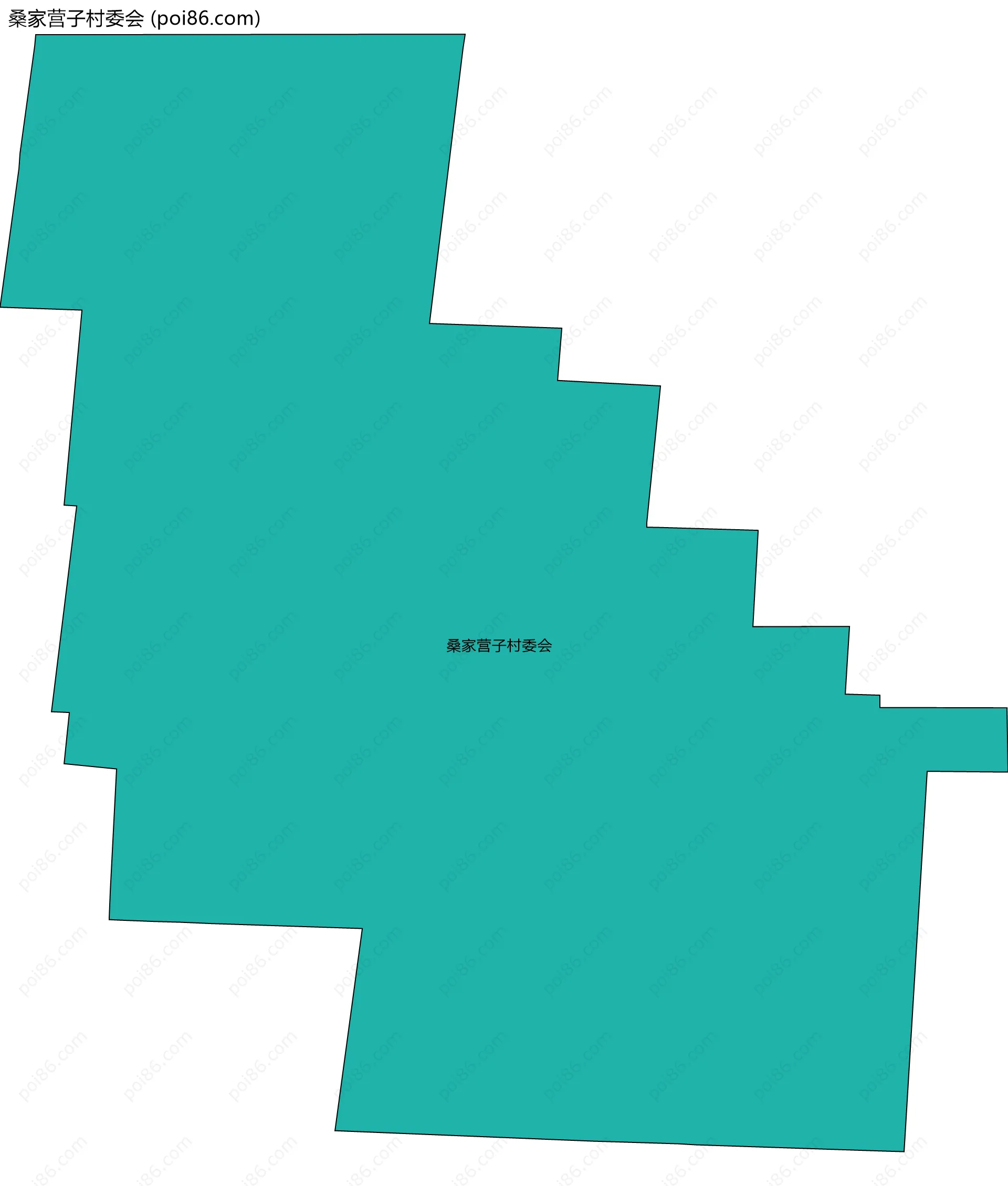 桑家营子村委会边界地图