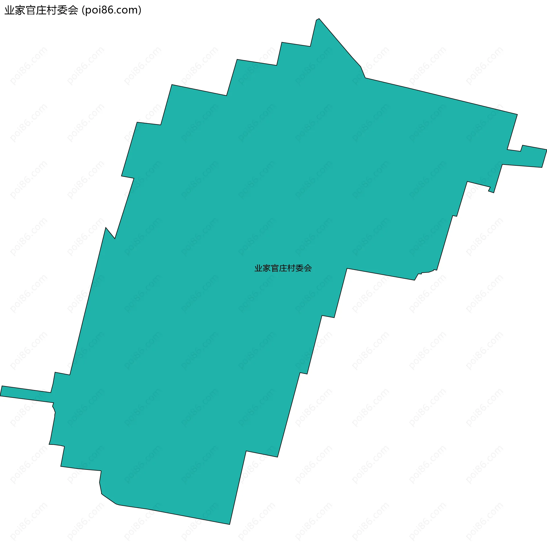 业家官庄村委会边界地图