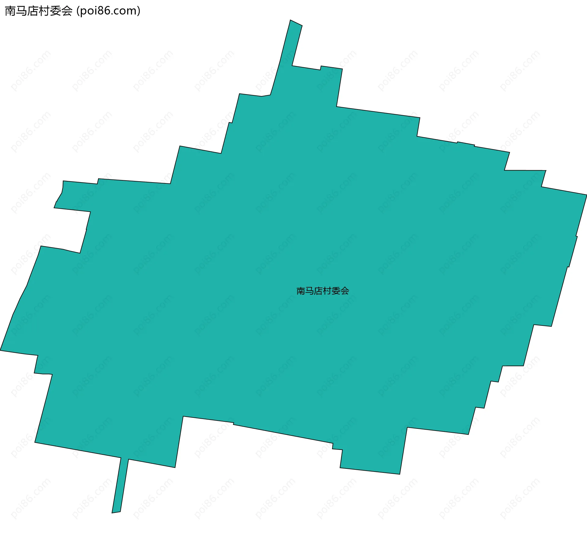 南马店村委会边界地图