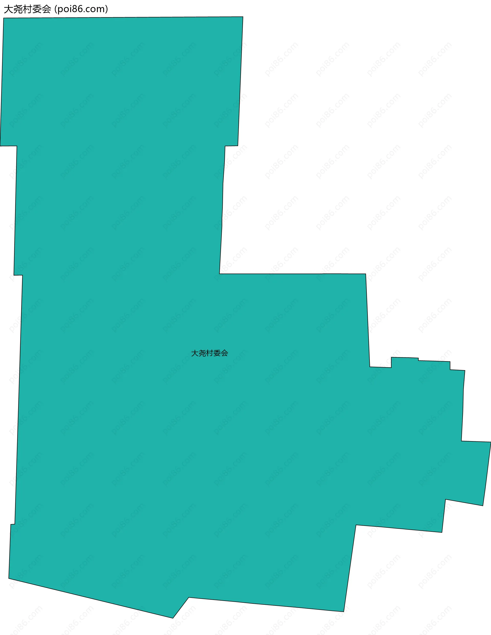 大尧村委会边界地图