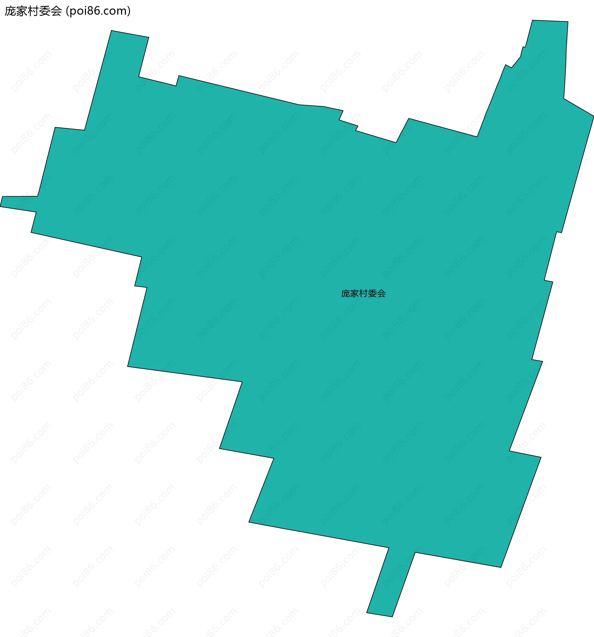 庞家村委会边界地图