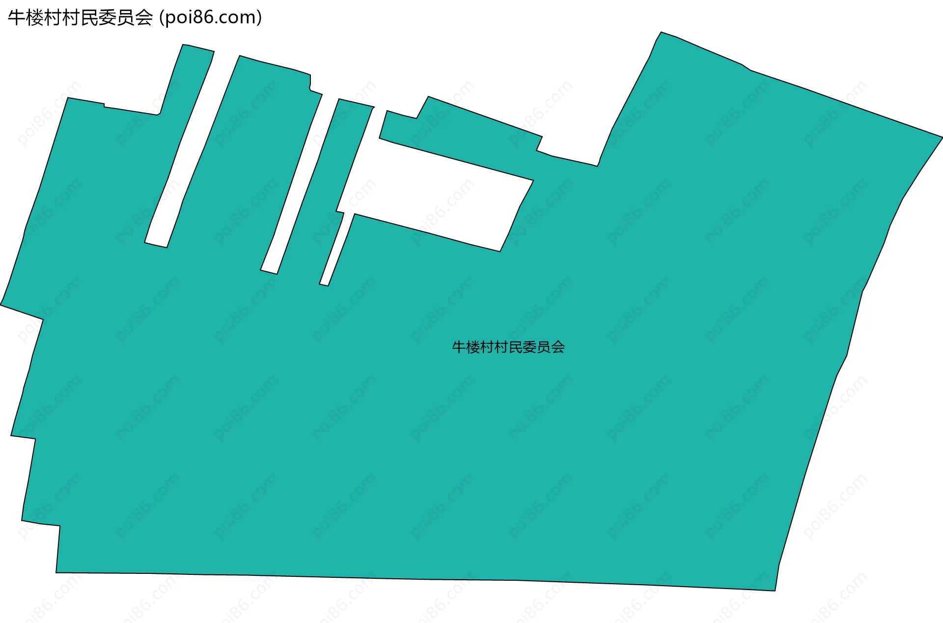 牛楼村村民委员会边界地图