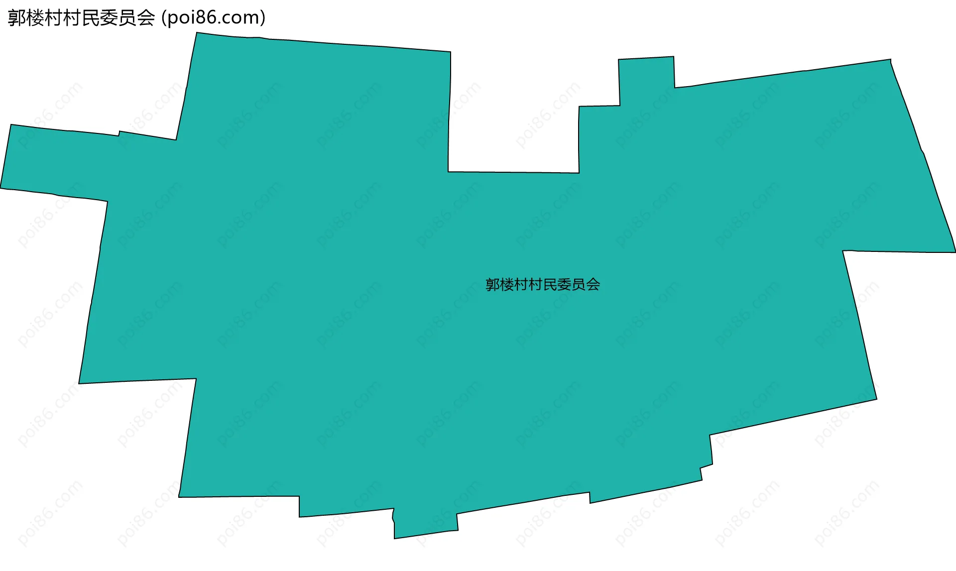 郭楼村村民委员会边界地图