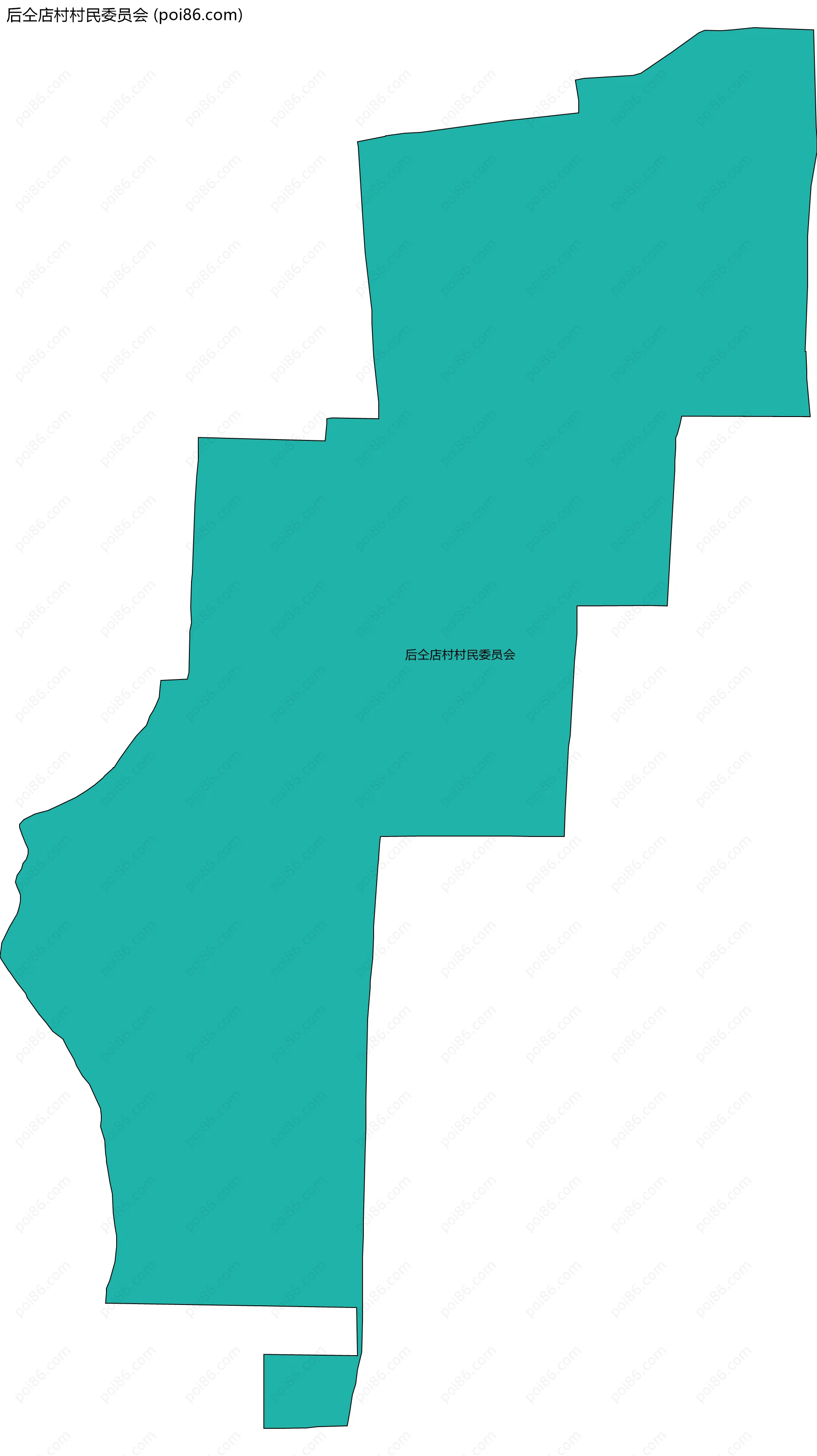 后仝店村村民委员会边界地图