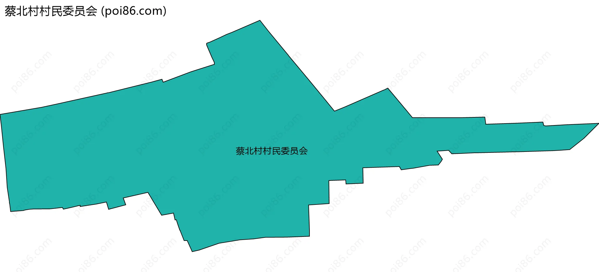 蔡北村村民委员会边界地图