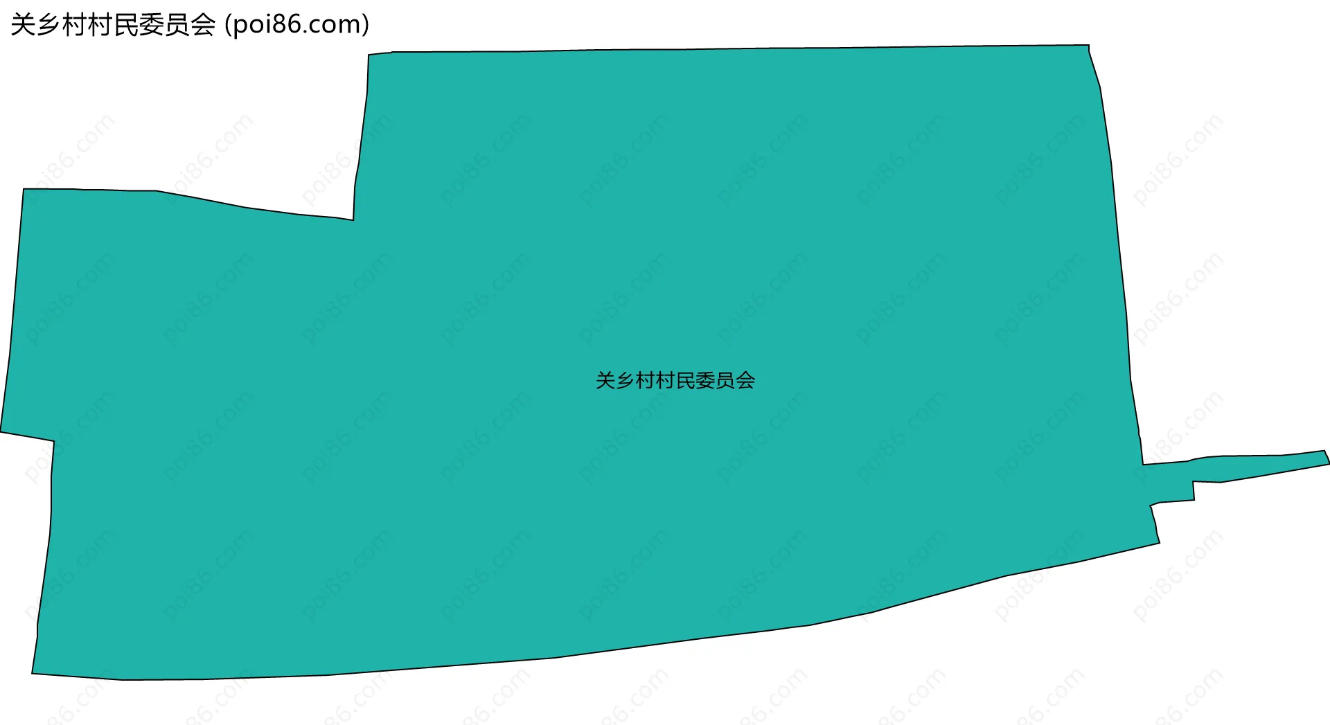 关乡村村民委员会边界地图