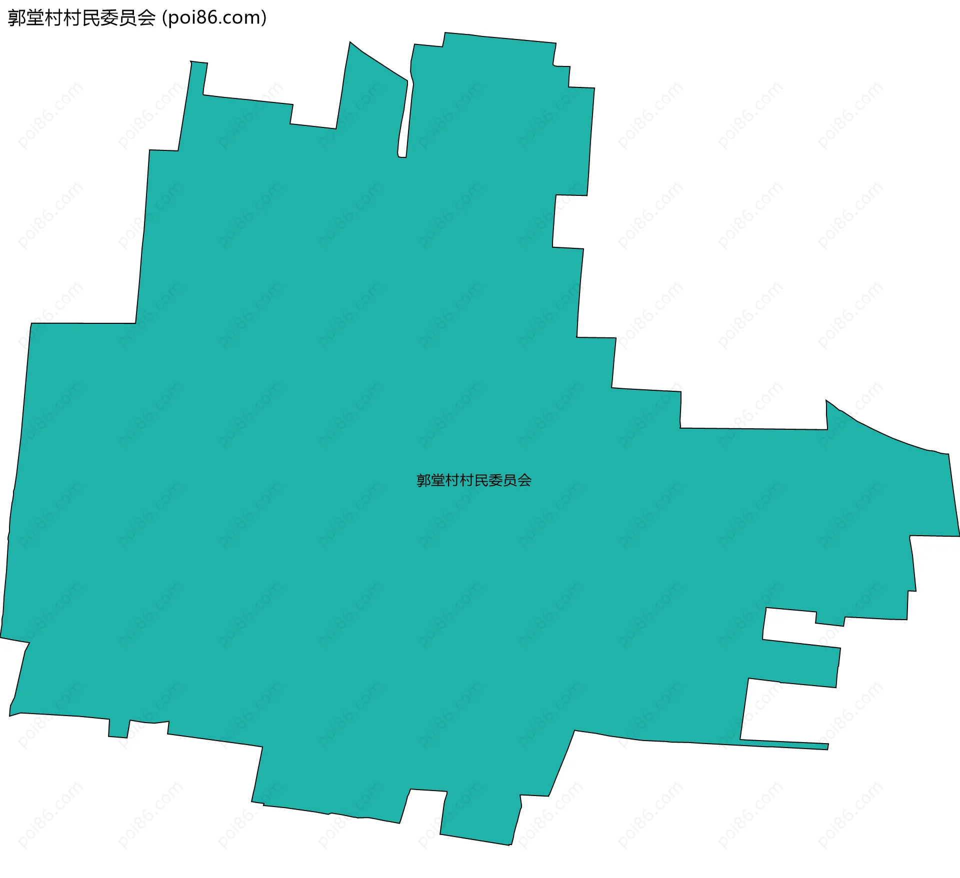 郭堂村村民委员会边界地图