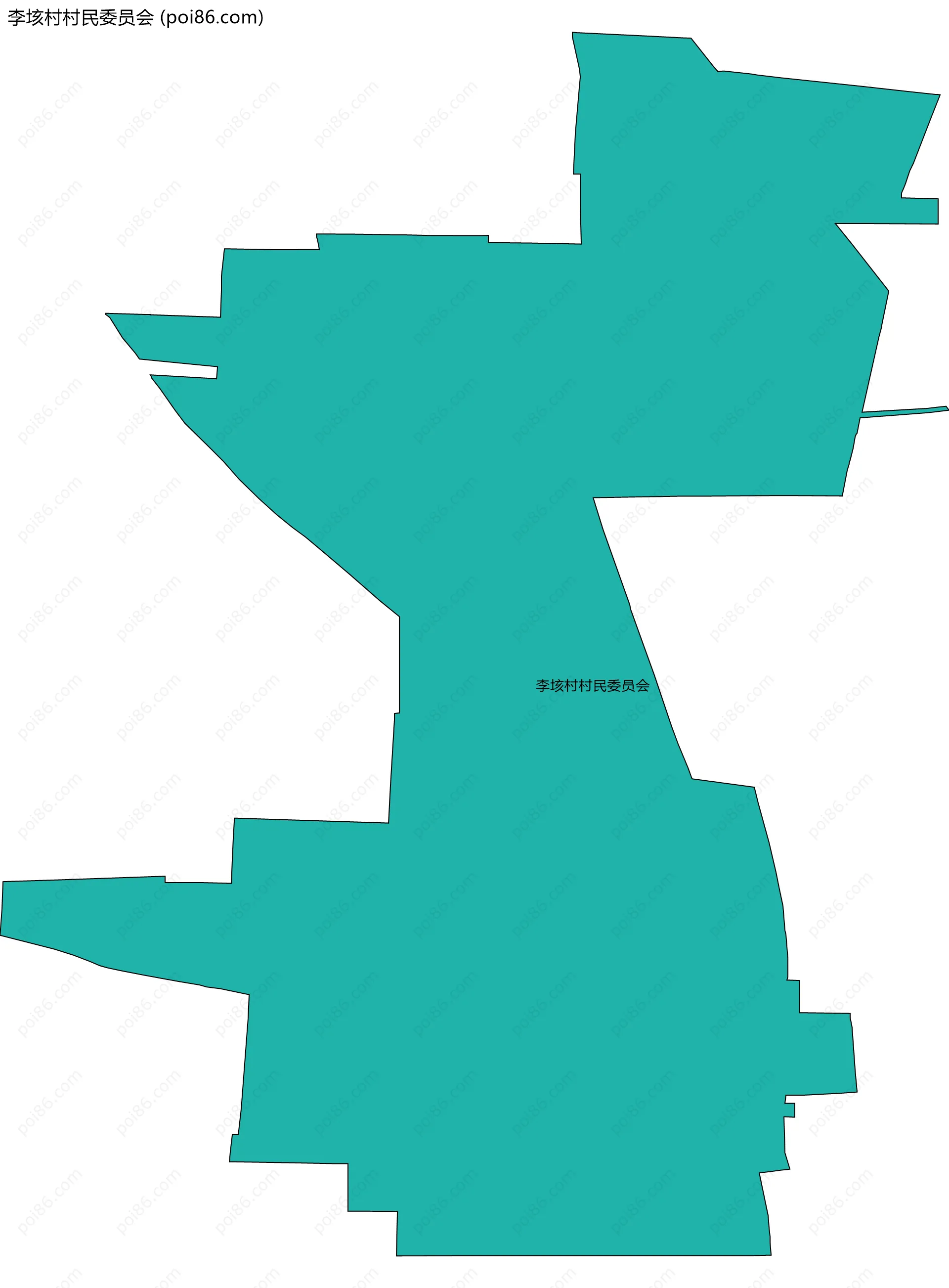 李垓村村民委员会边界地图