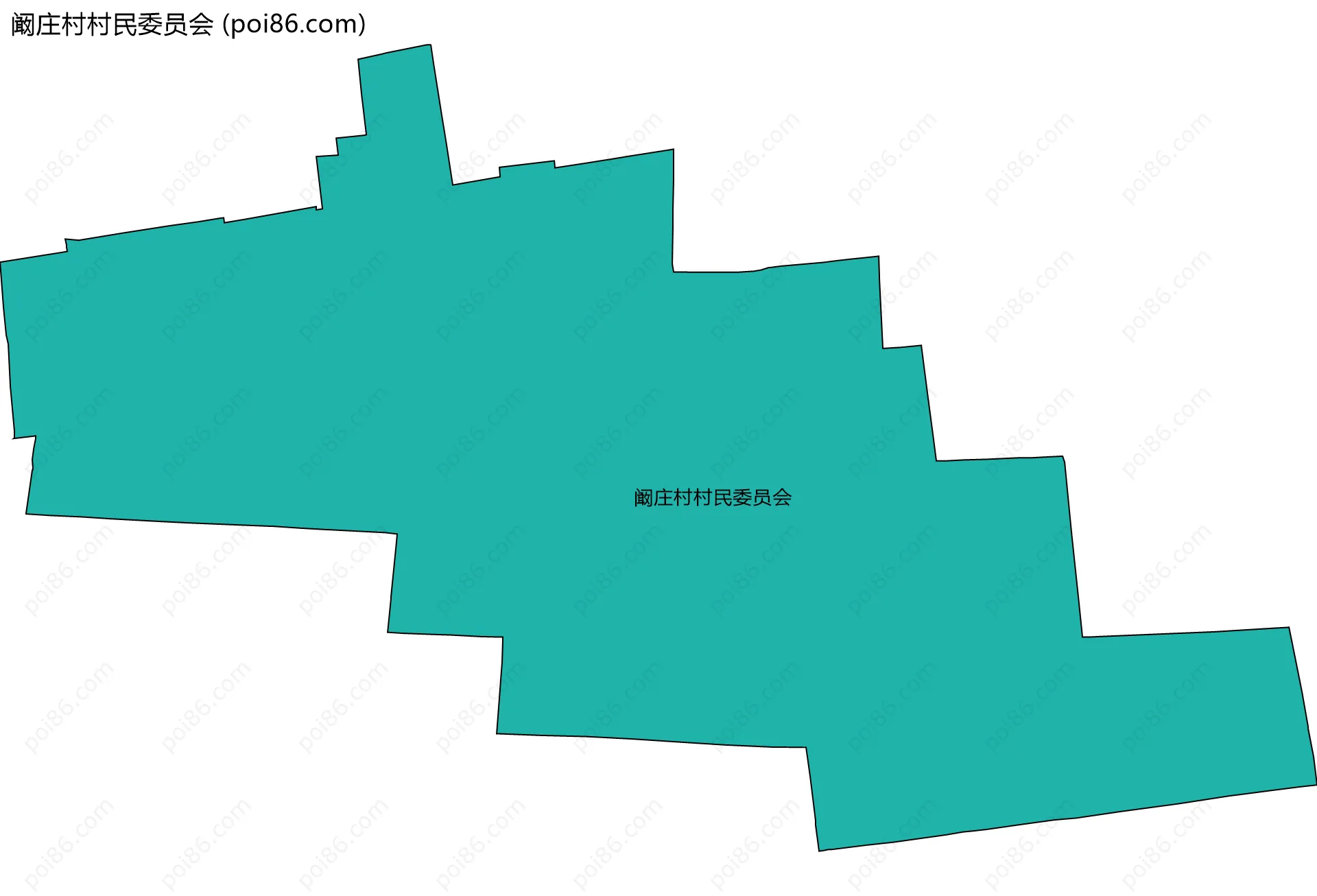 阚庄村村民委员会边界地图