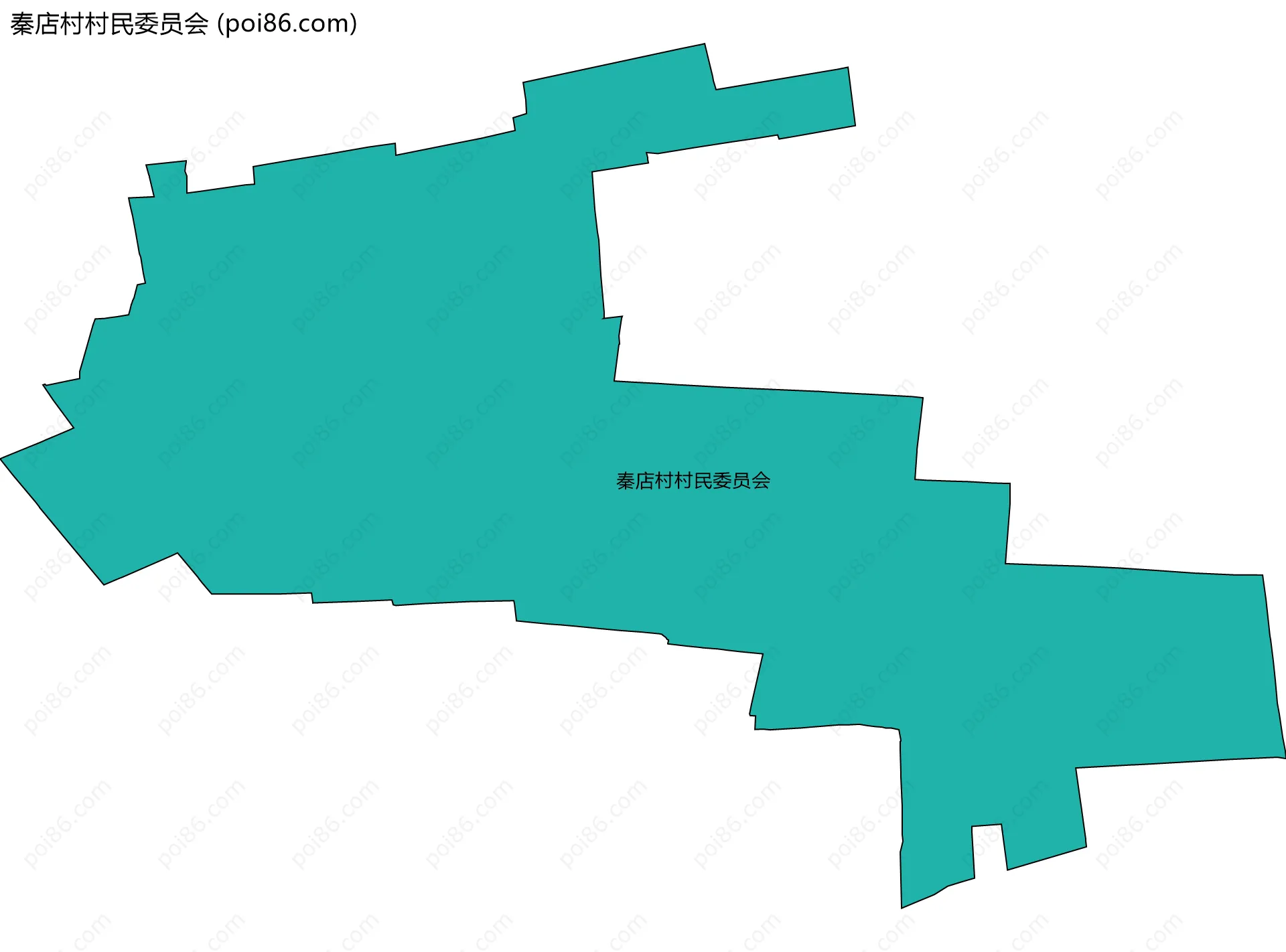 秦店村村民委员会边界地图
