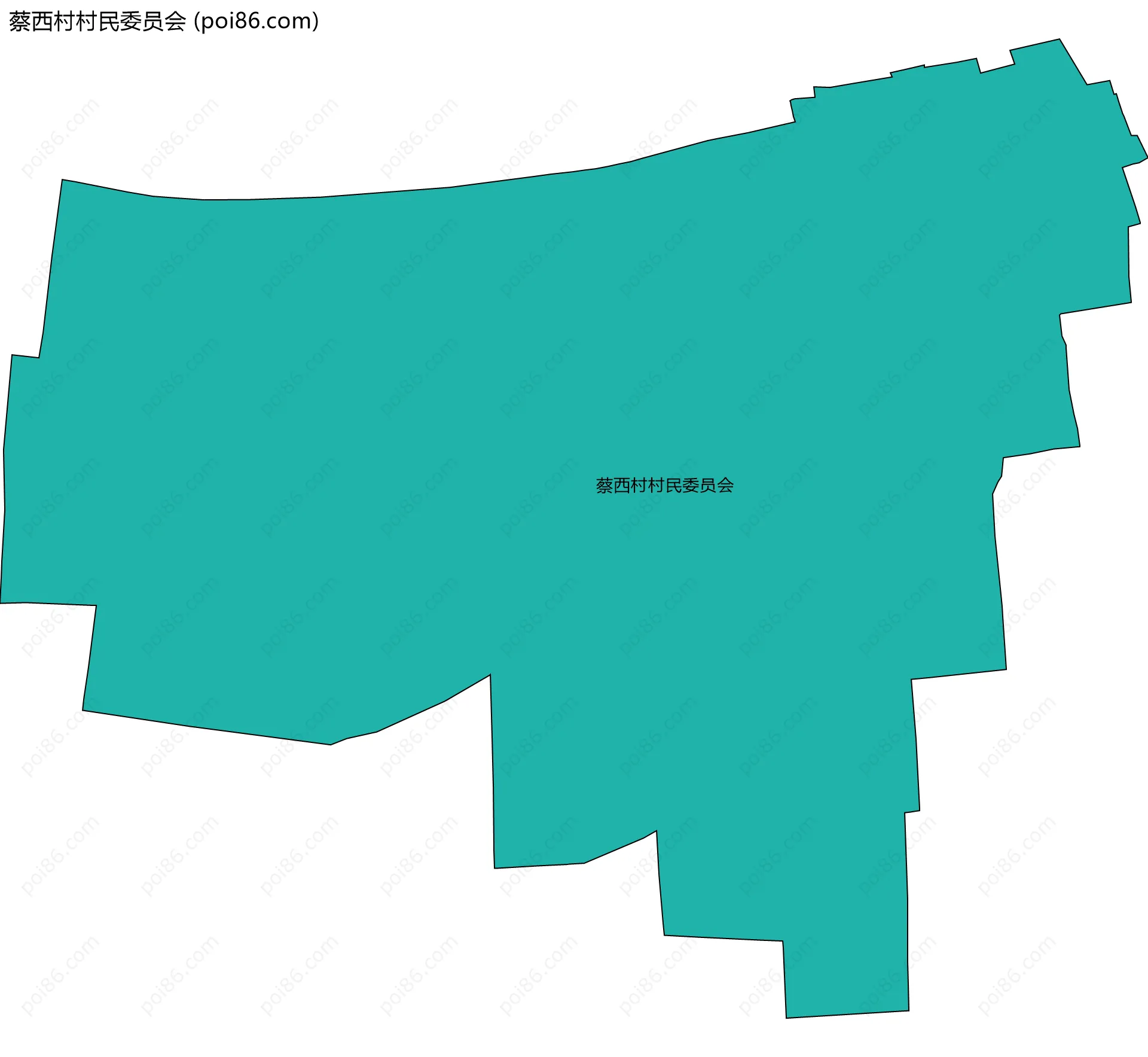 蔡西村村民委员会边界地图