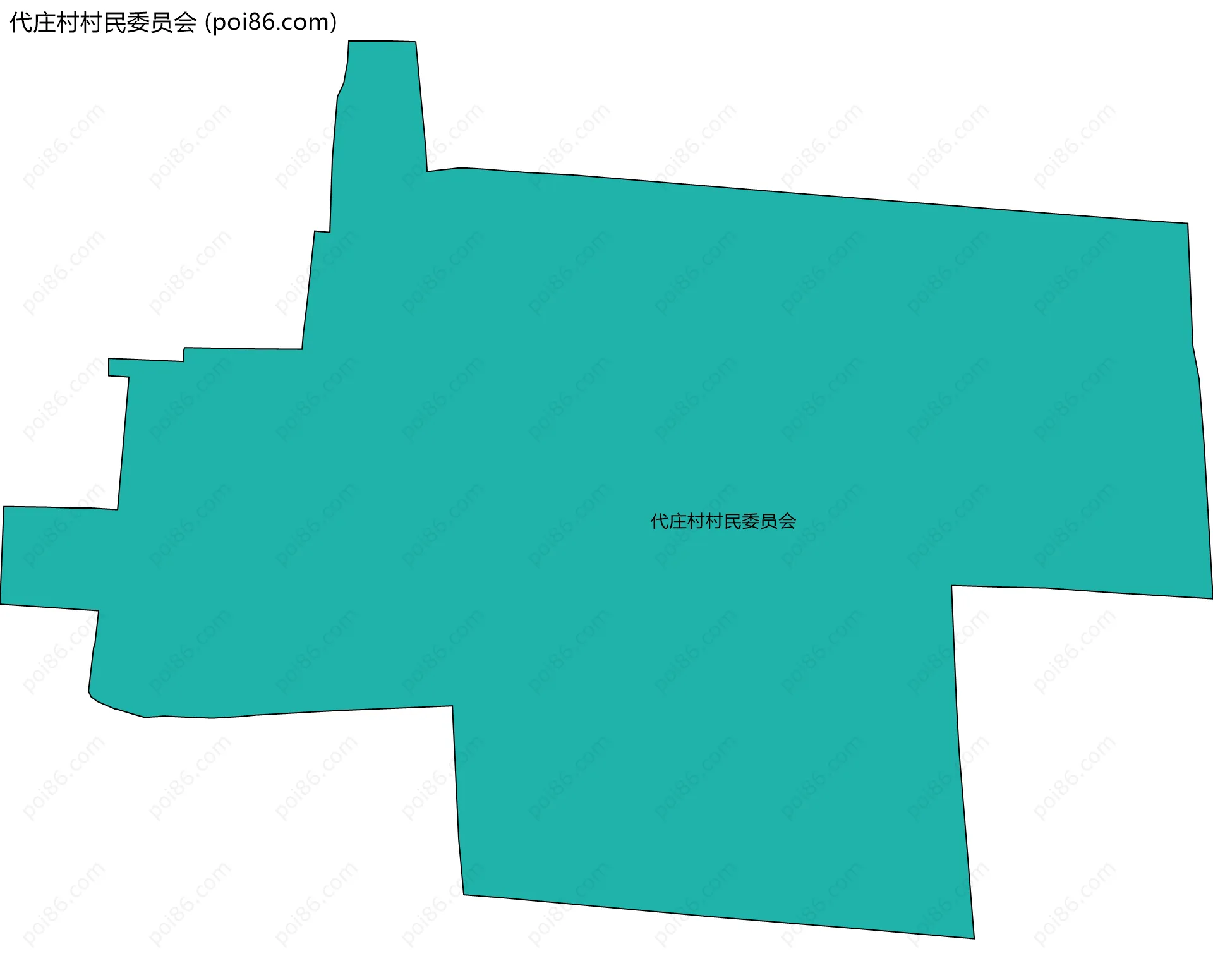 代庄村村民委员会边界地图