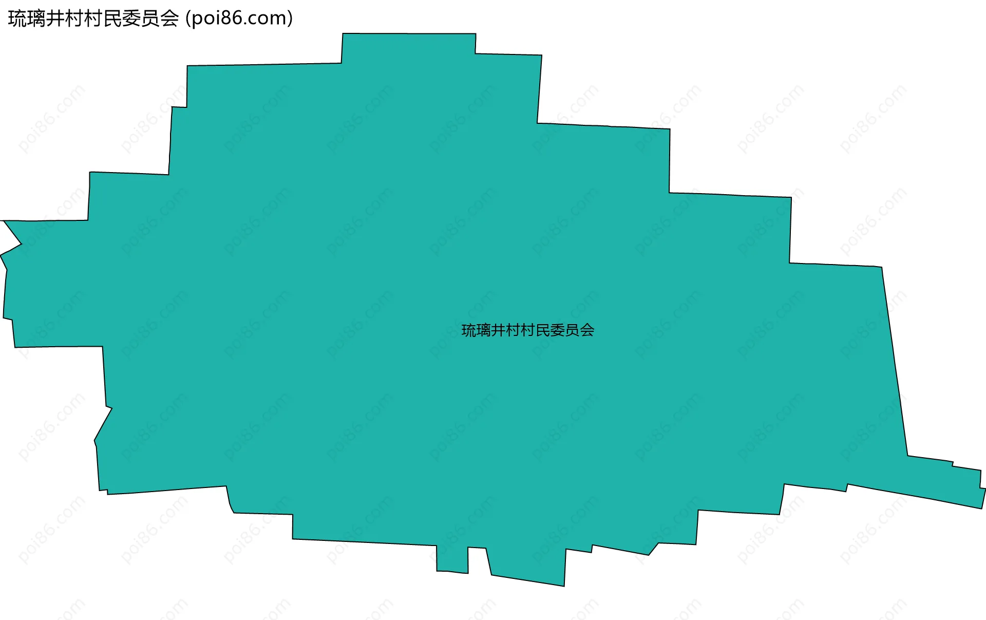 琉璃井村村民委员会边界地图