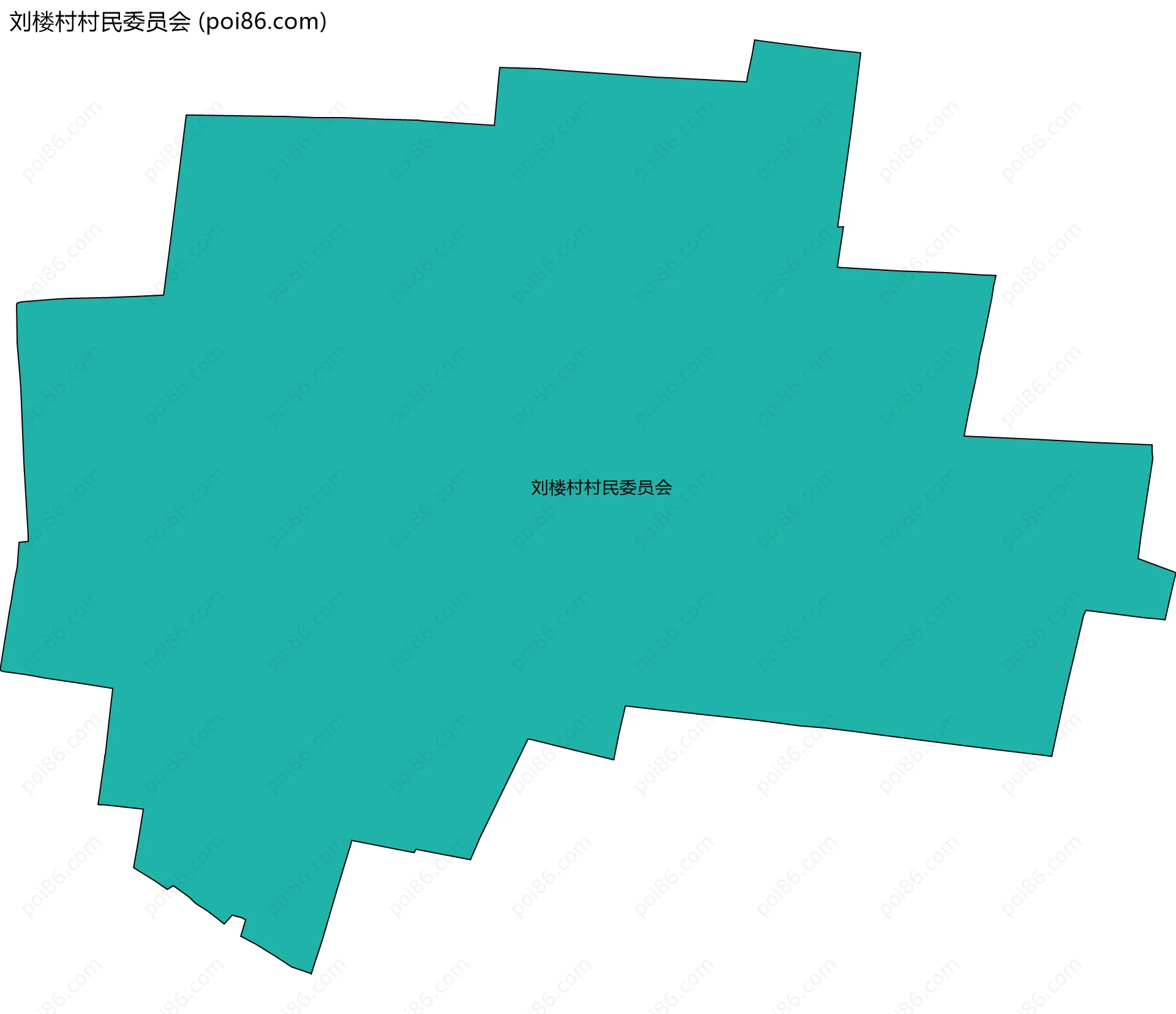 刘楼村村民委员会边界地图