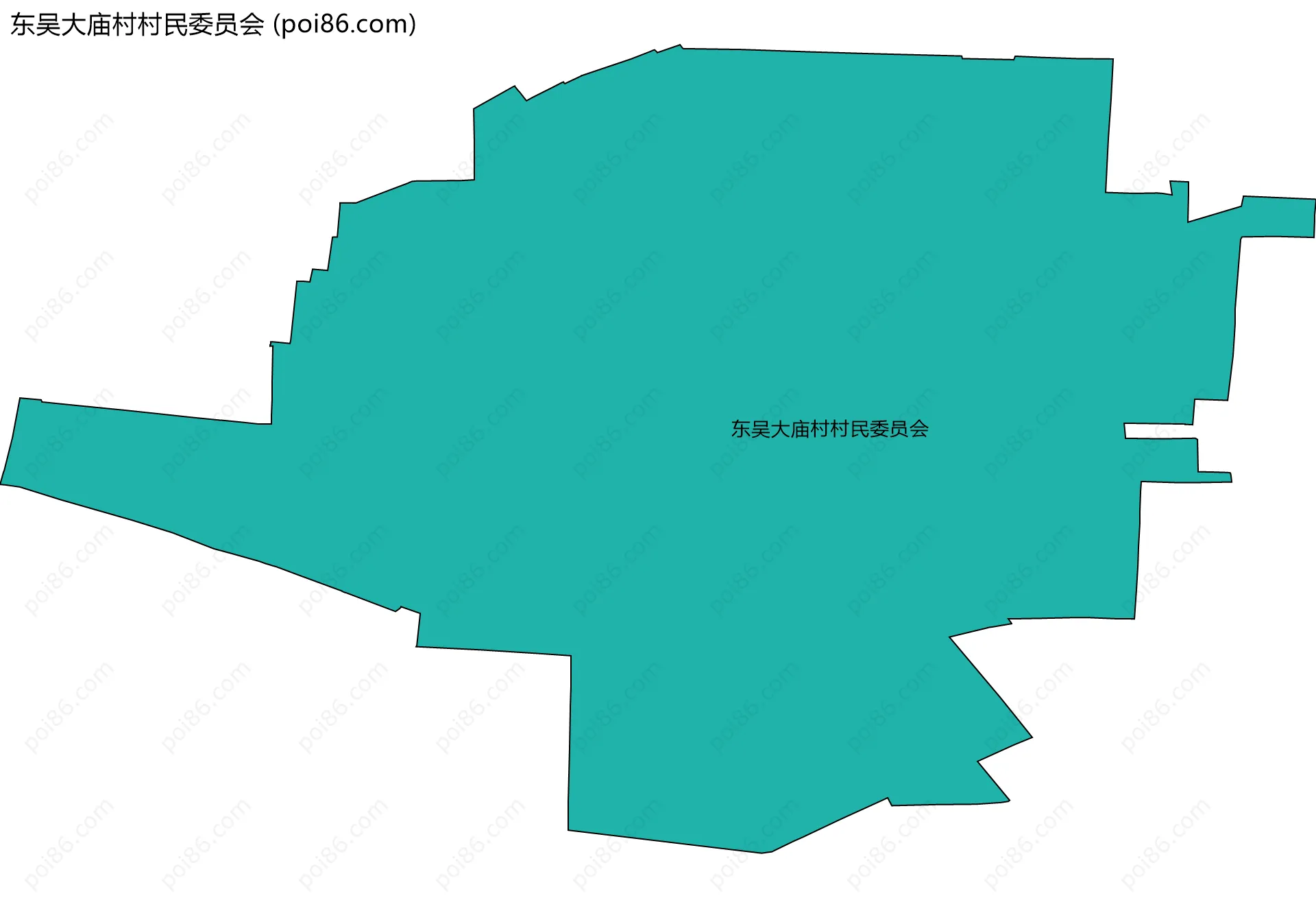 东吴大庙村村民委员会边界地图