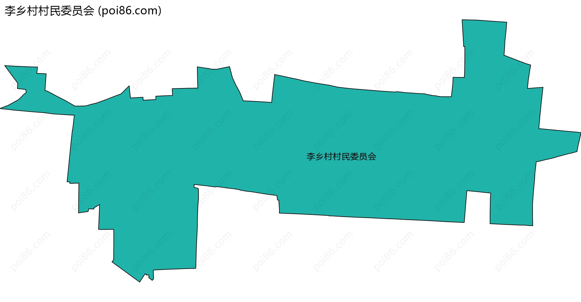 李乡村村民委员会边界地图