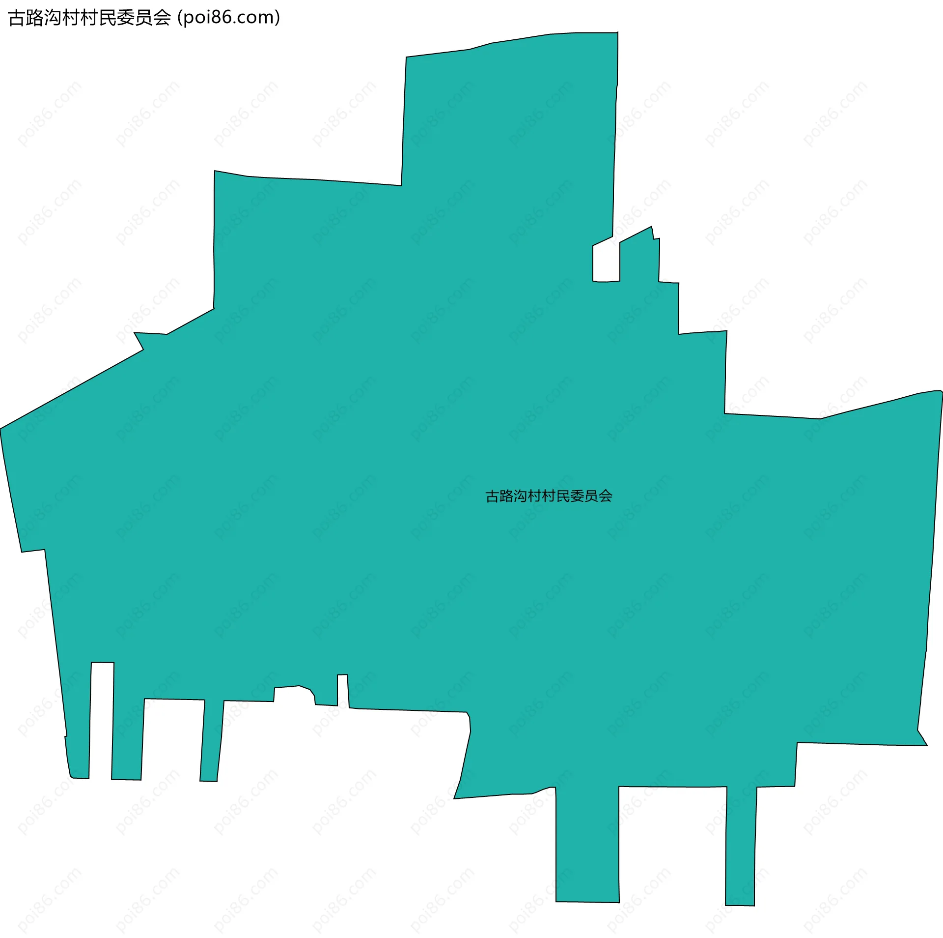 古路沟村村民委员会边界地图