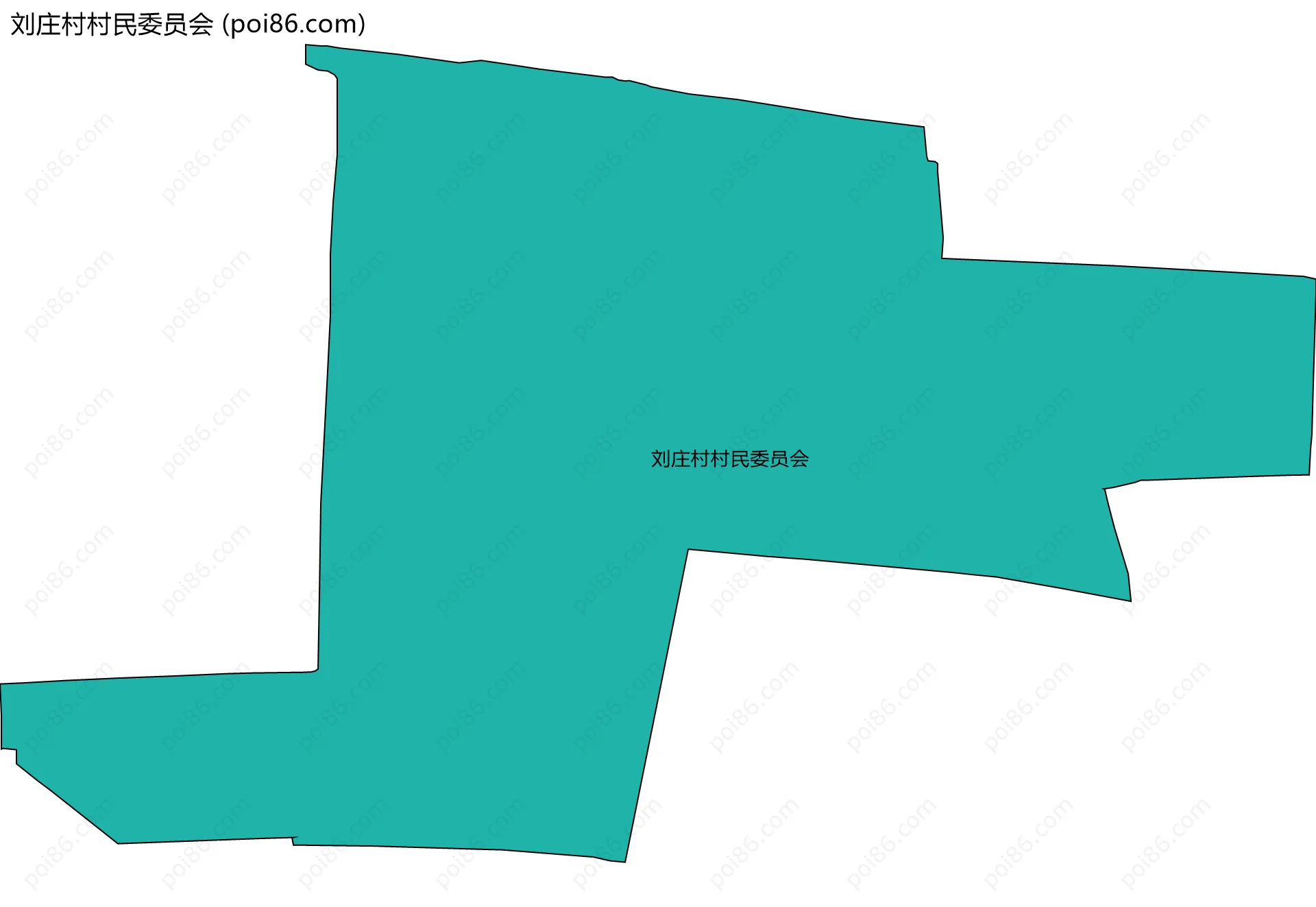 刘庄村村民委员会边界地图