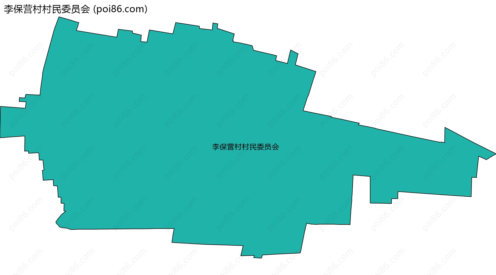 李保营村村民委员会边界地图