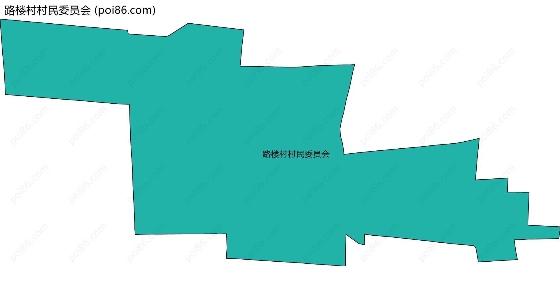路楼村村民委员会边界地图