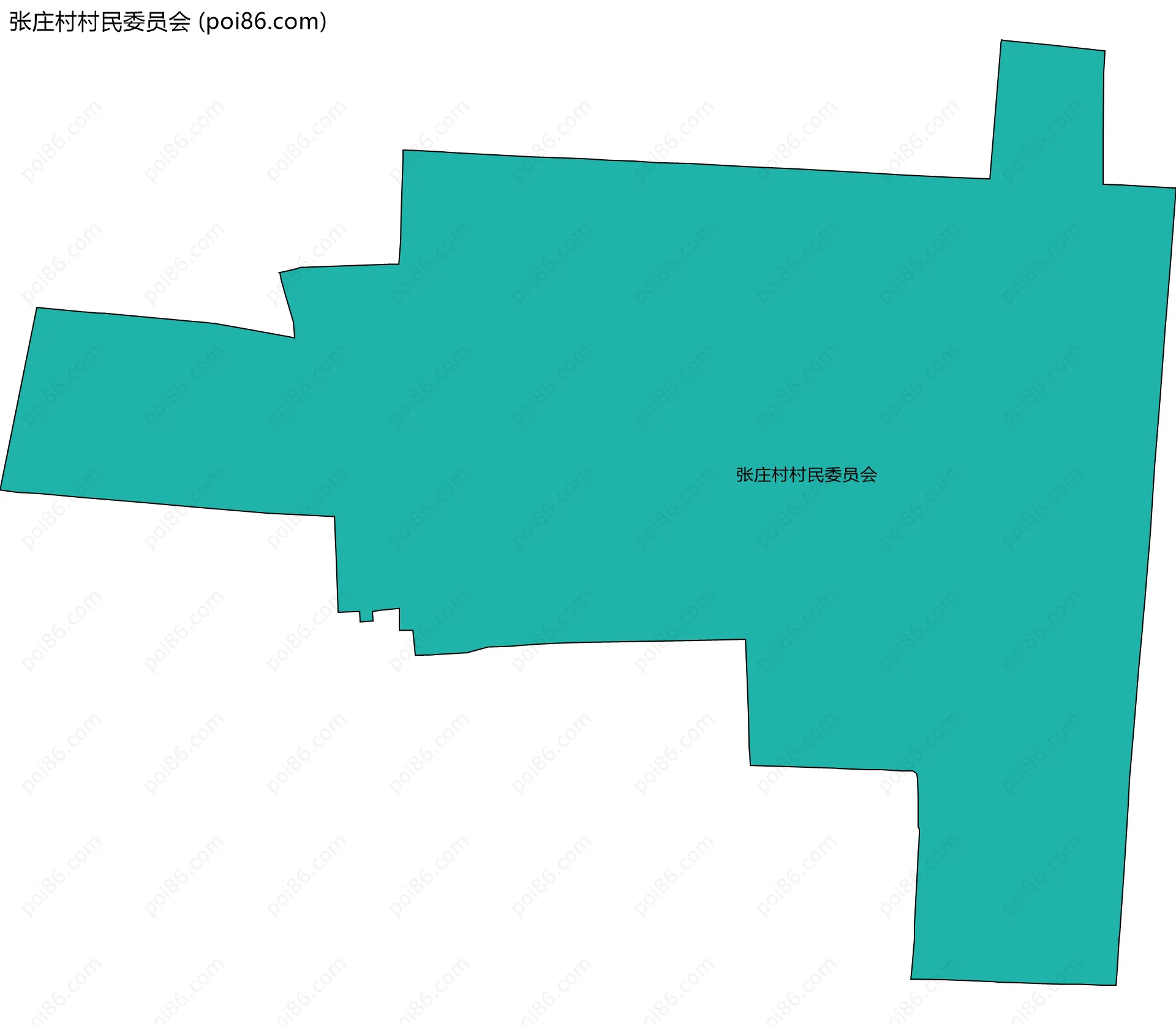 张庄村村民委员会边界地图