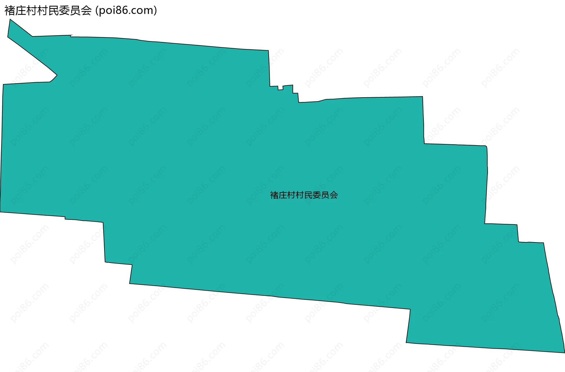 褚庄村村民委员会边界地图