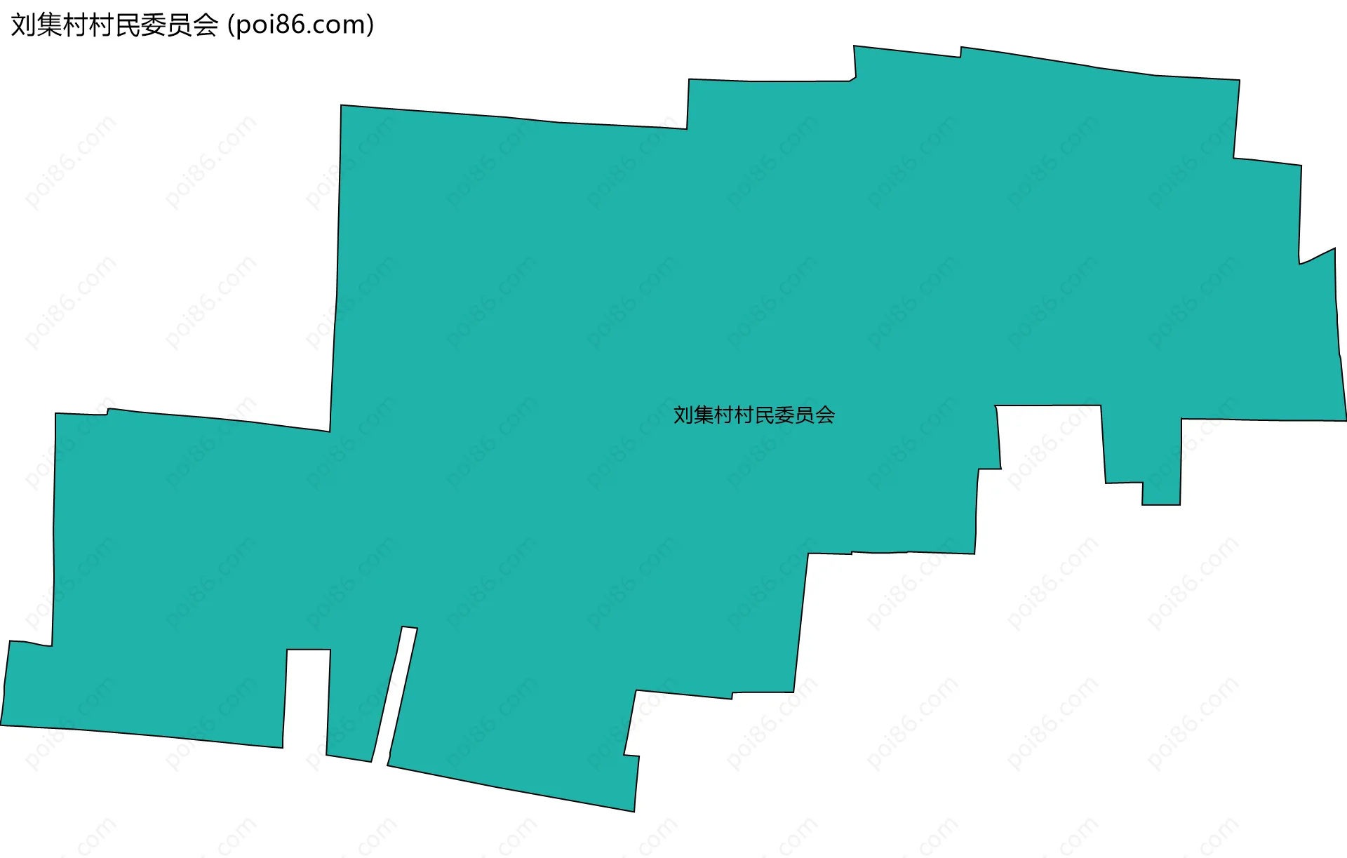 刘集村村民委员会边界地图