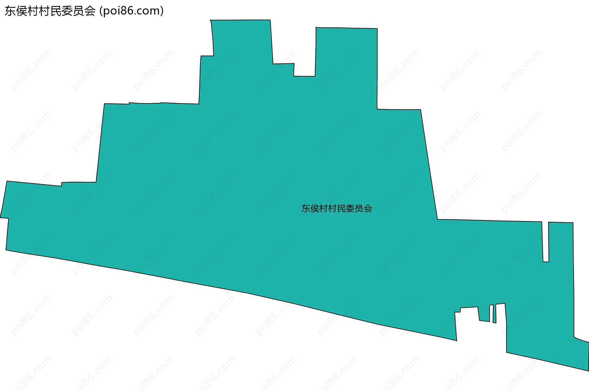 东侯村村民委员会边界地图