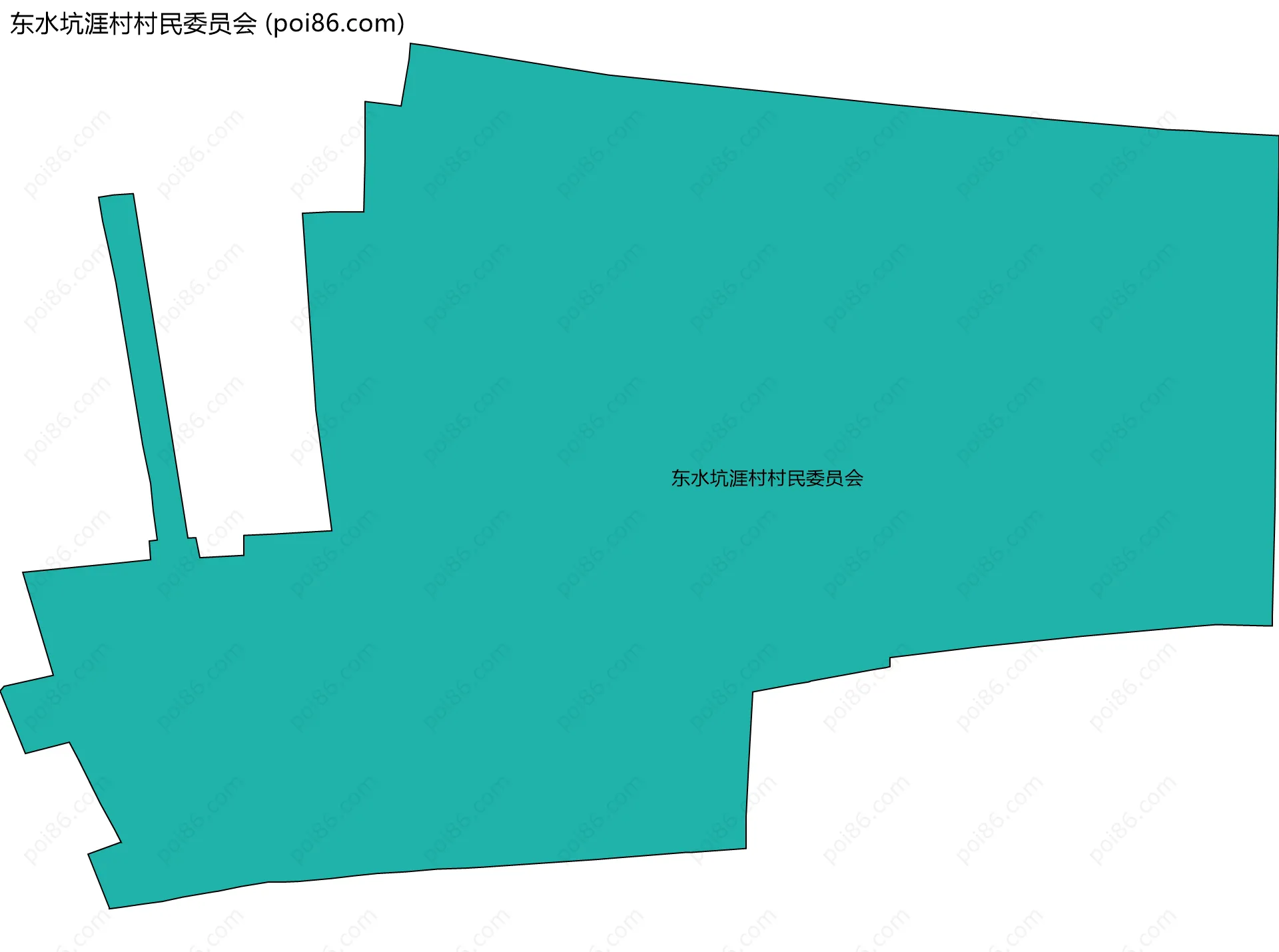 东水坑涯村村民委员会边界地图