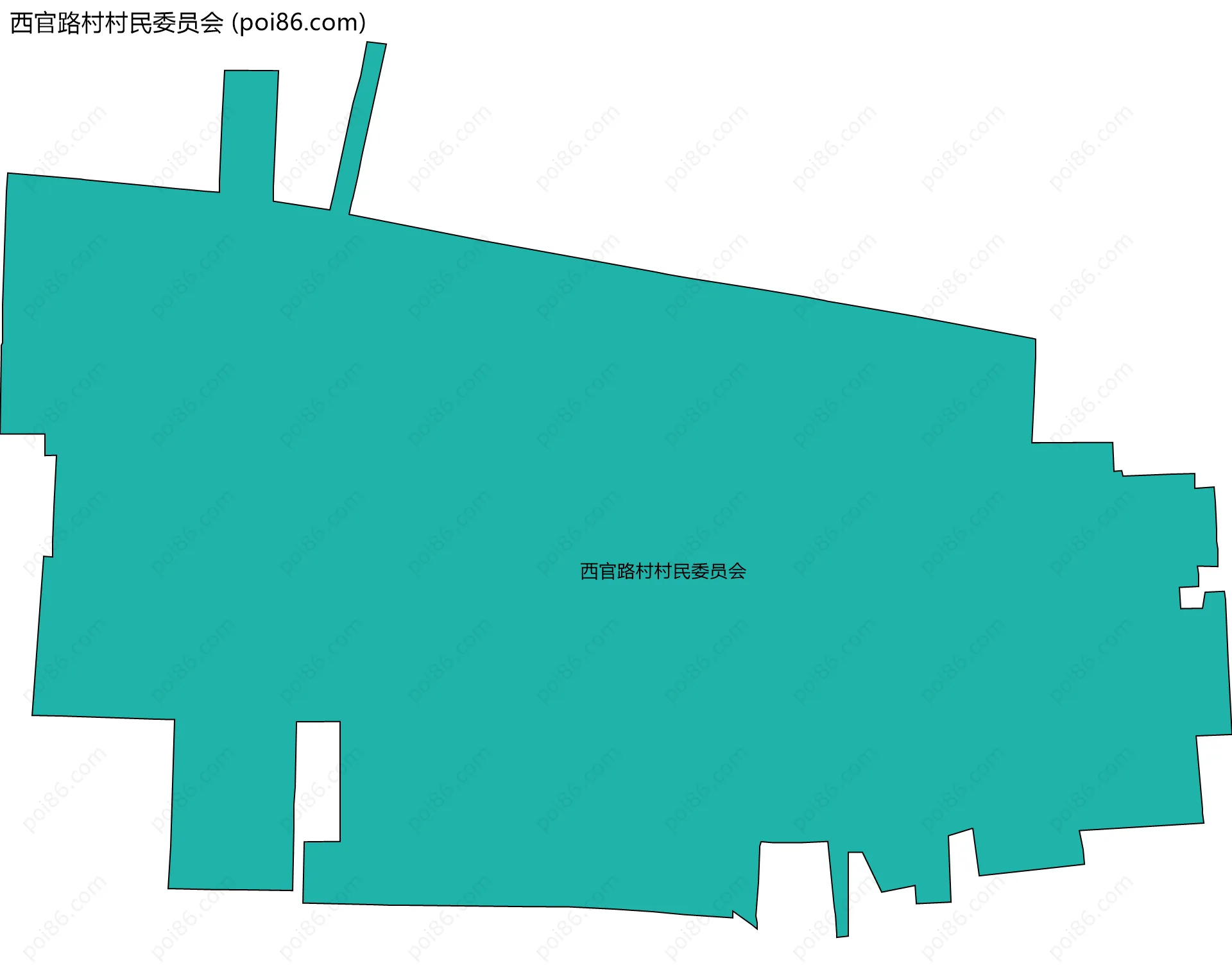 西官路村村民委员会边界地图