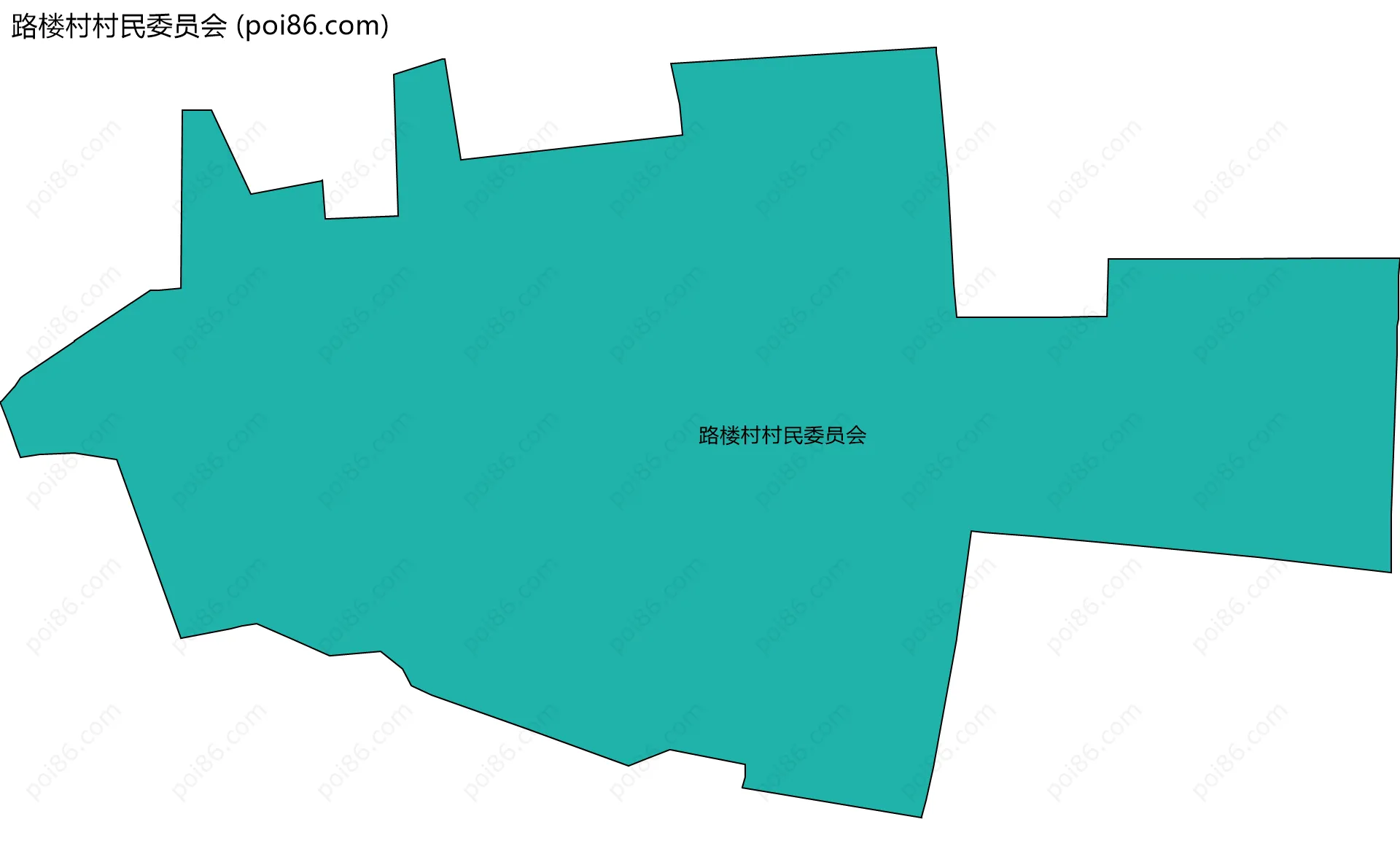 路楼村村民委员会边界地图